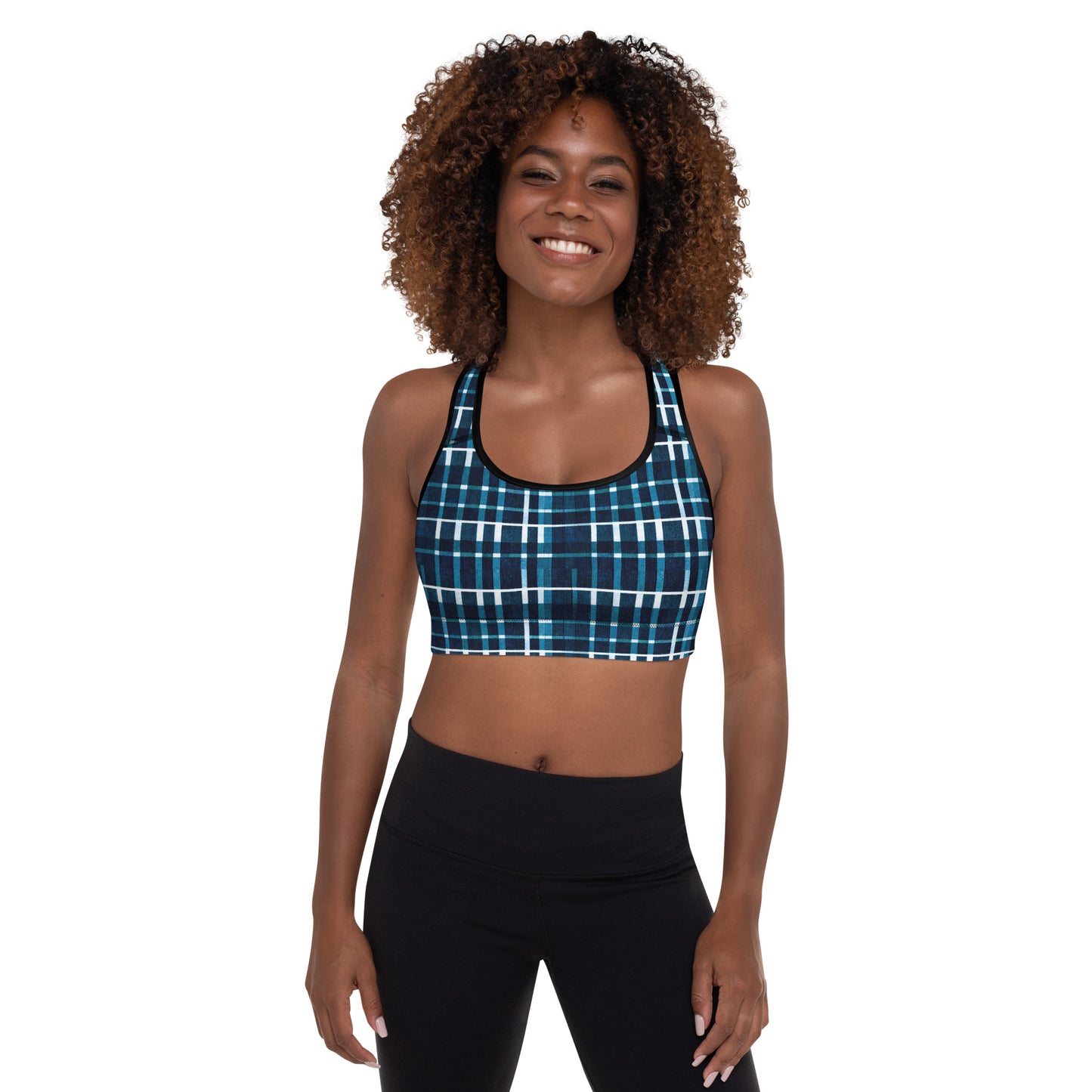 Royal Blue Scottish Heritage Padded Sports Bra