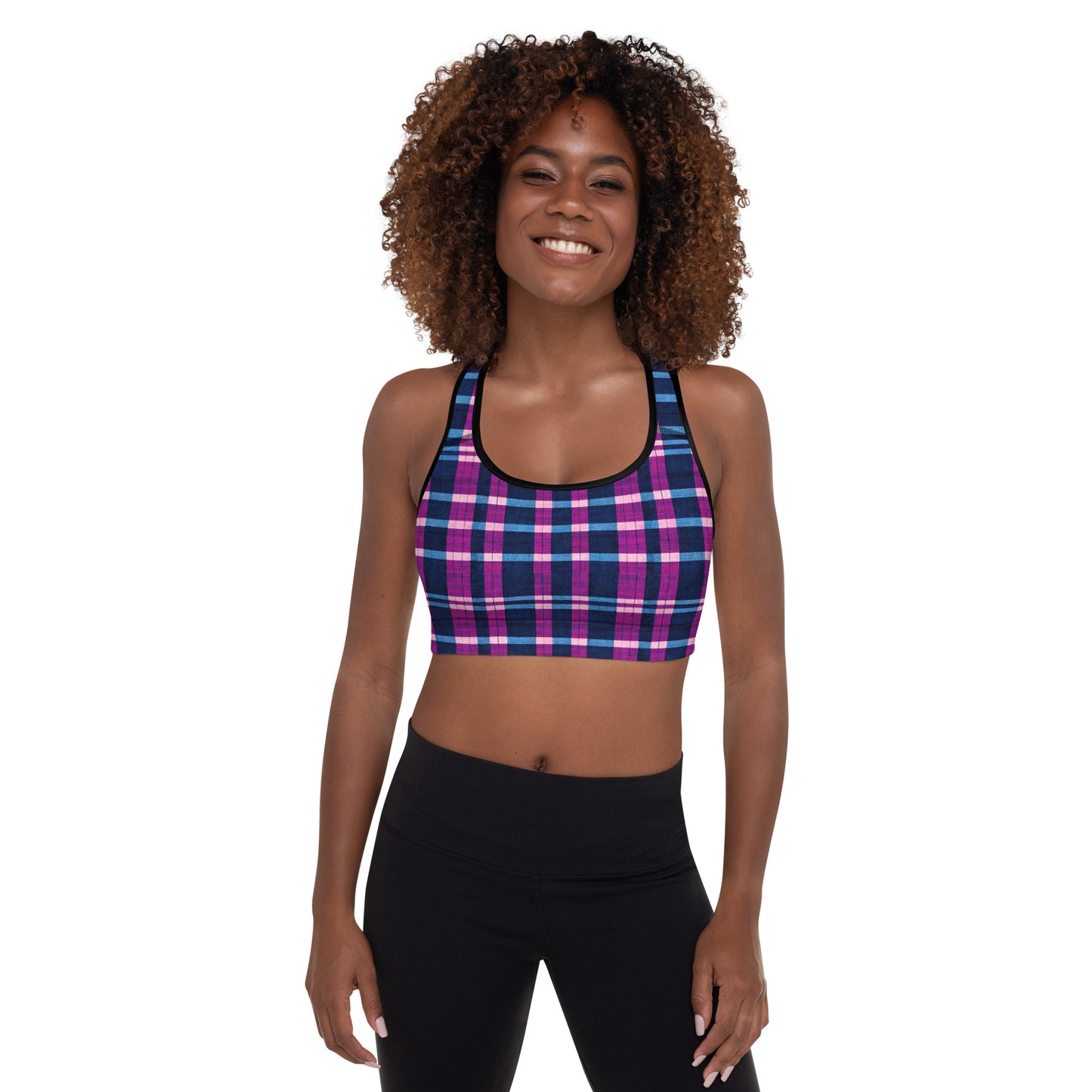 Royal Highlander Plaid Padded Sports Bra