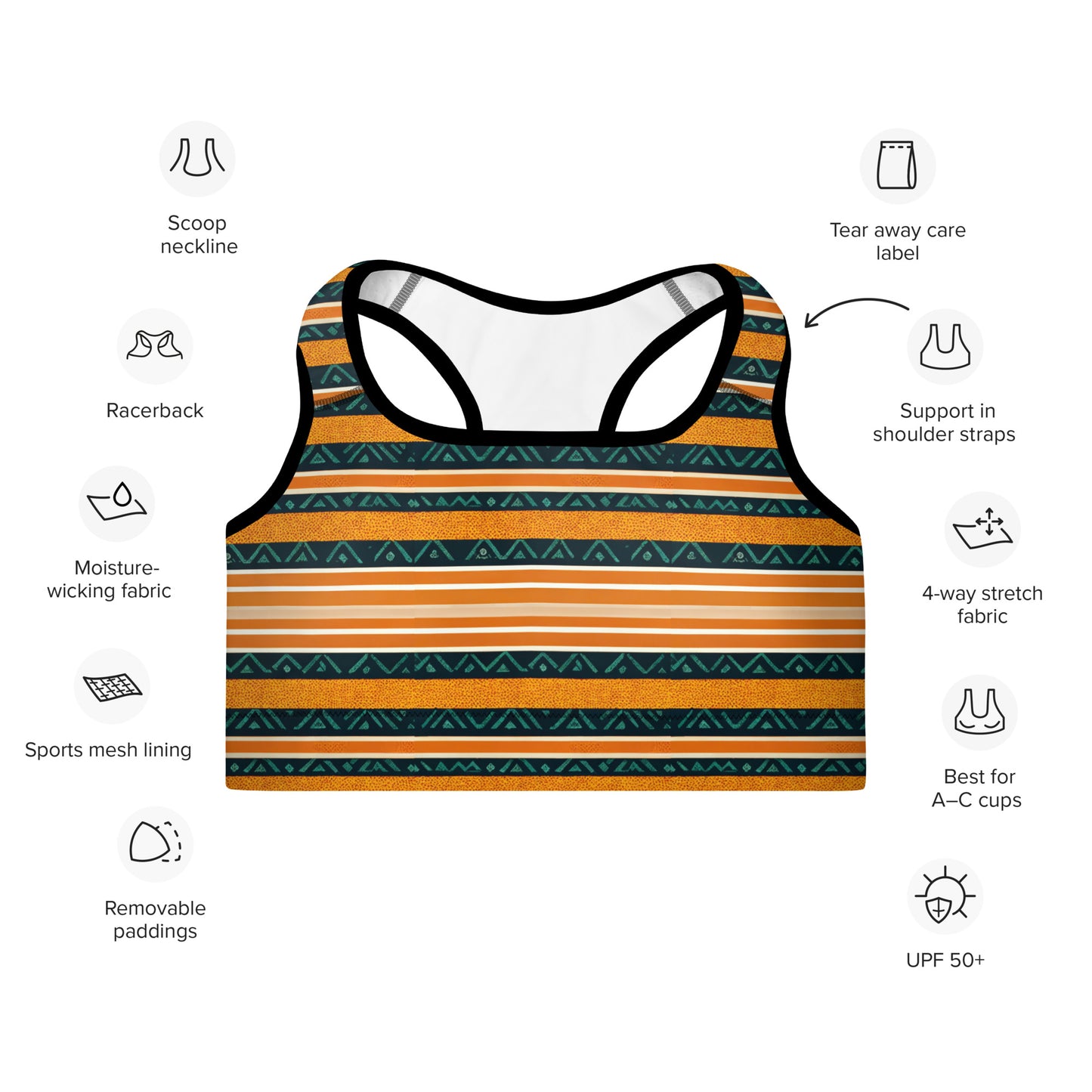 Serengeti Symphony Padded Sports Bra