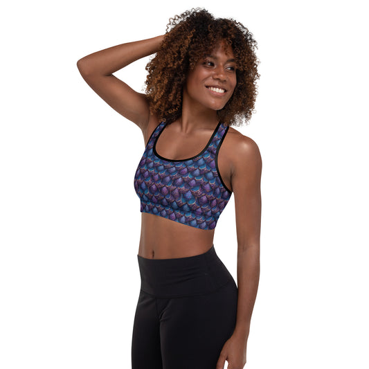 Luminosa, the Radiant Amethyst Drakon Padded Sports Bra