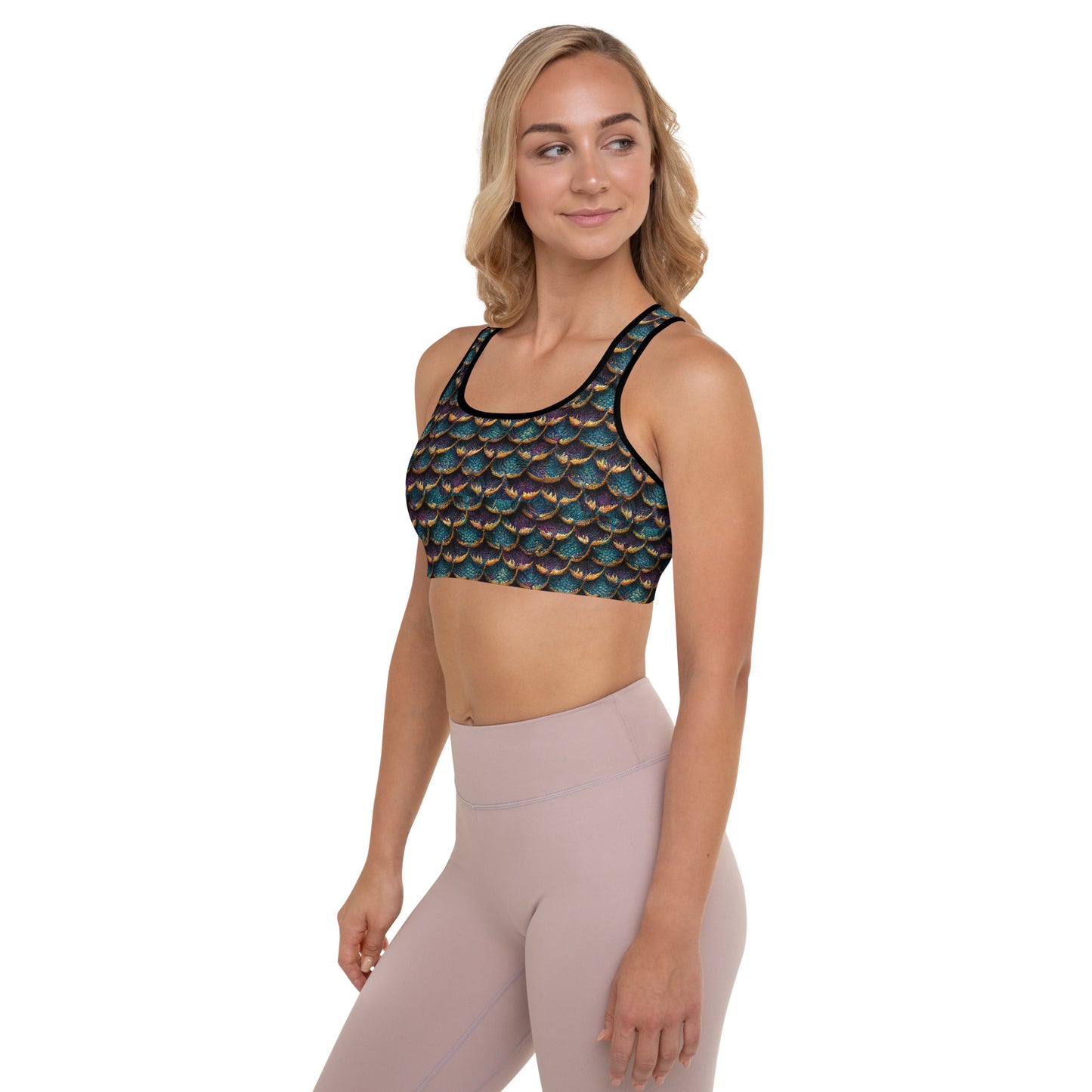 Maelorin, the Coastal Illusionist Dragon Padded Sports Bra