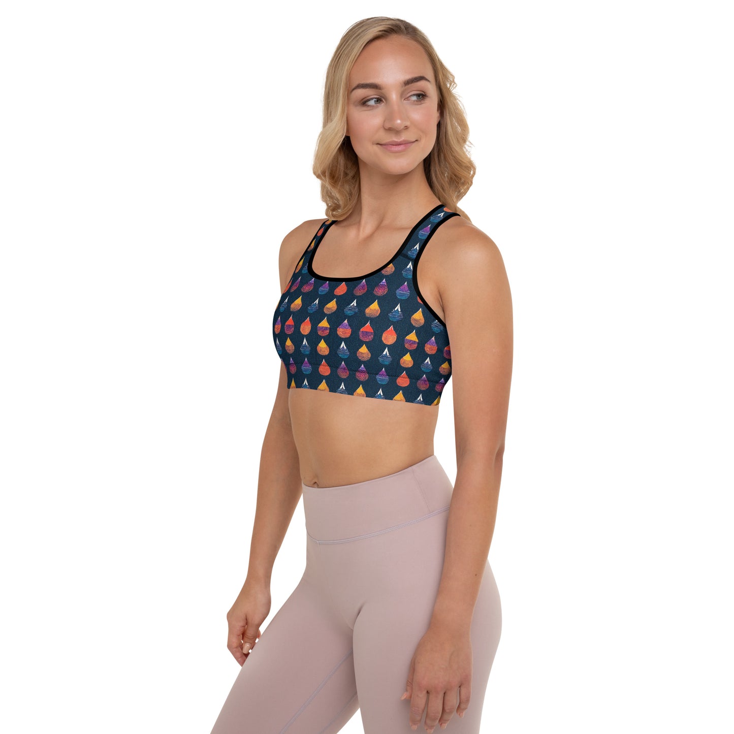 Prismatic Precipitation Padded Sports Bra