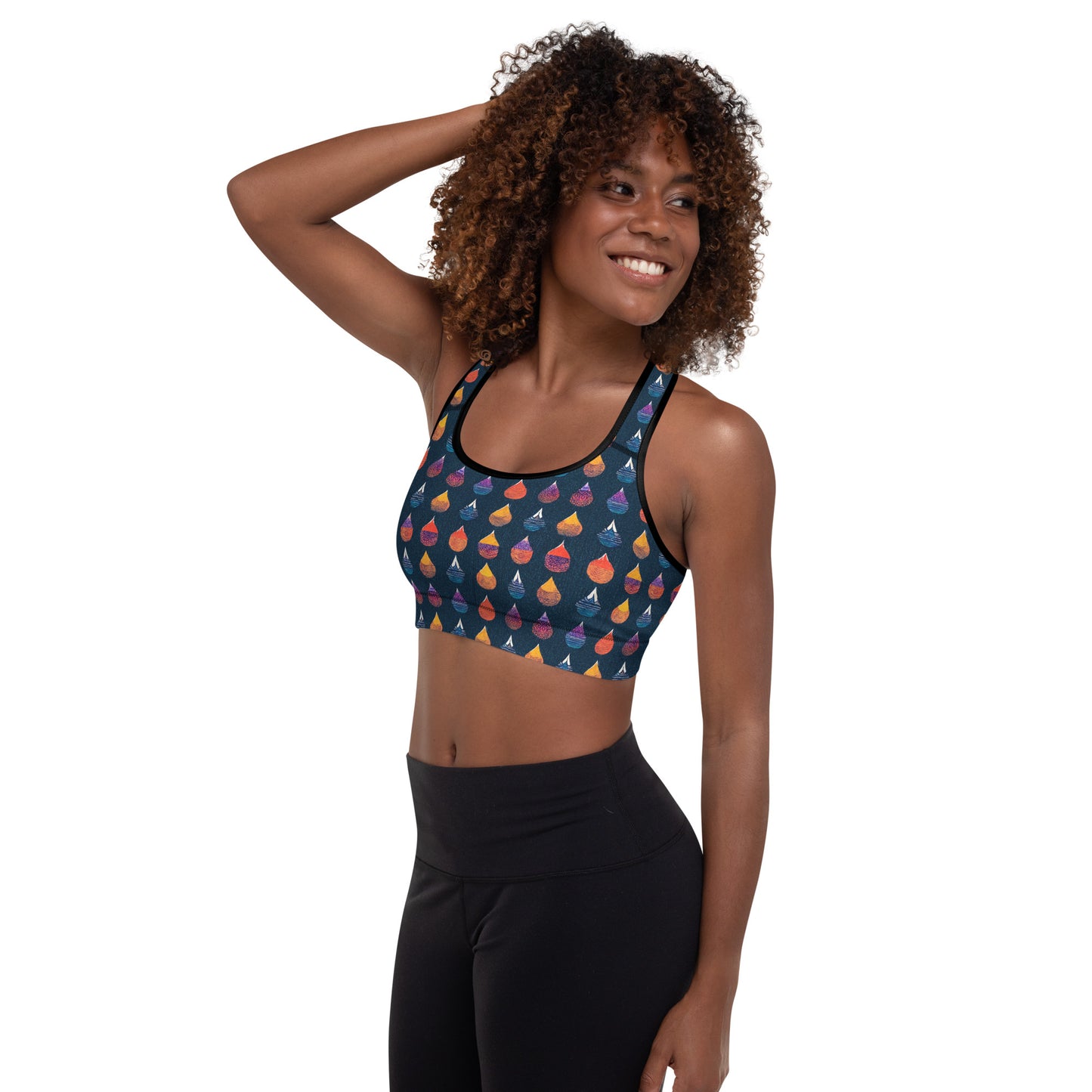 Prismatic Precipitation Padded Sports Bra