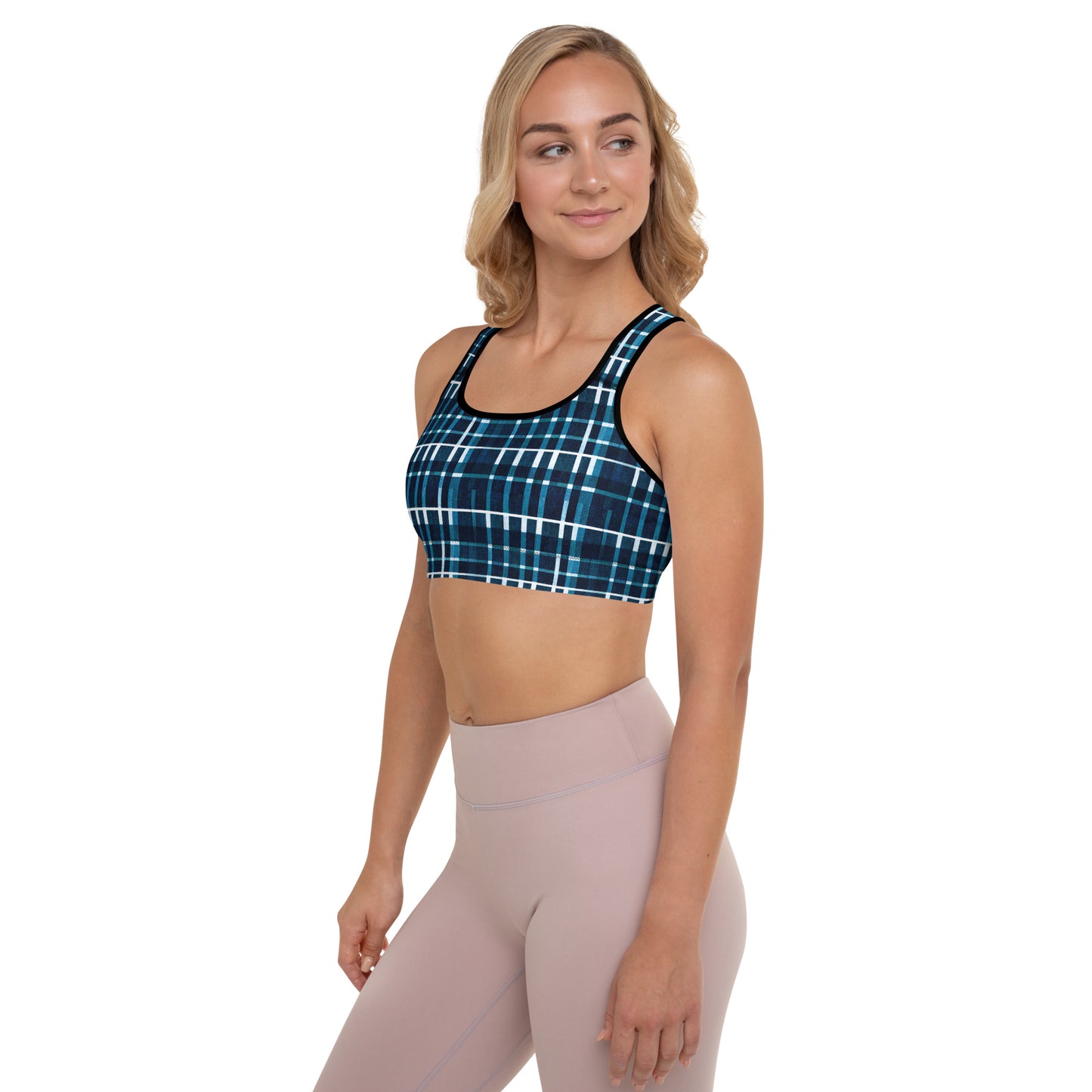 Royal Blue Scottish Heritage Padded Sports Bra