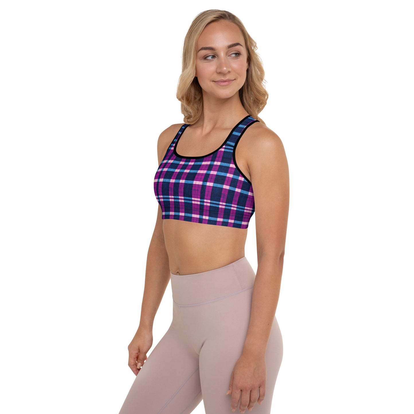 Royal Highlander Plaid Padded Sports Bra