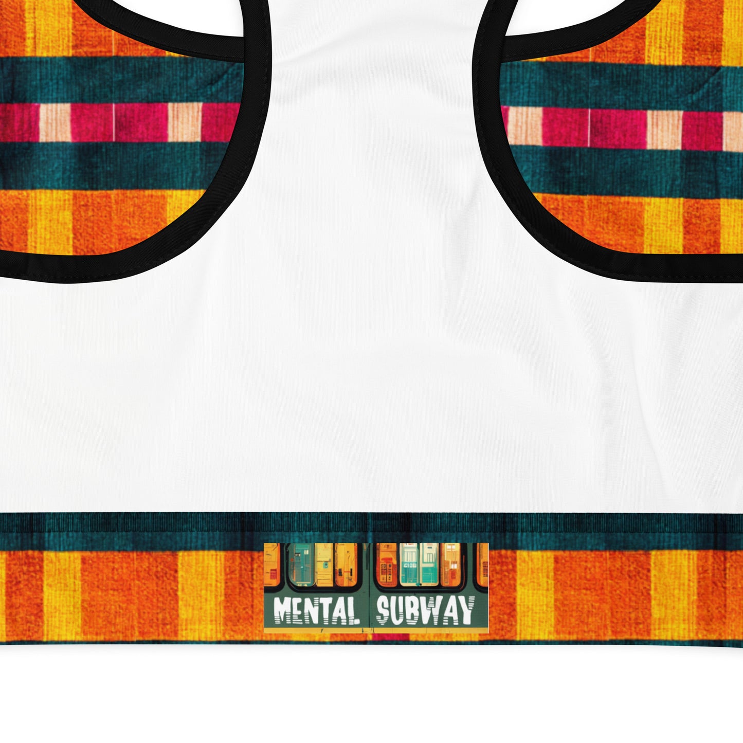 Tropical Fiesta Plaid Padded Sports Bra