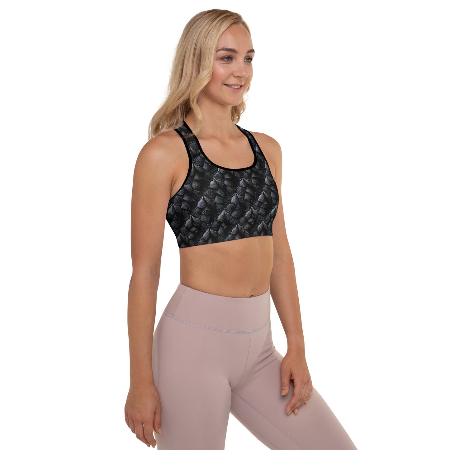 Onyxxor, the Cliff Sentinel Dragon Padded Sports Bra