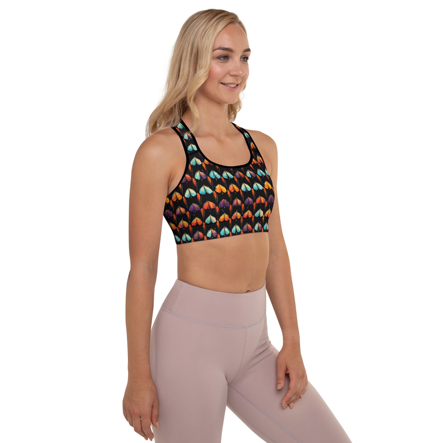 Quilted Wings Padded Sports Bra