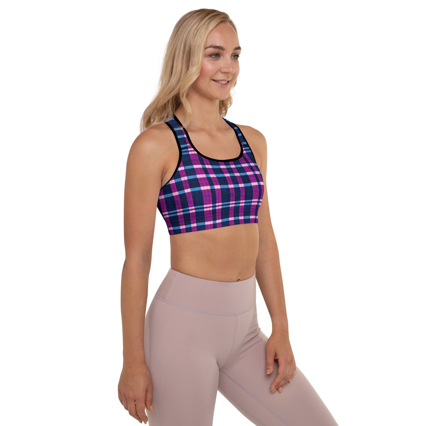 Royal Highlander Plaid Padded Sports Bra