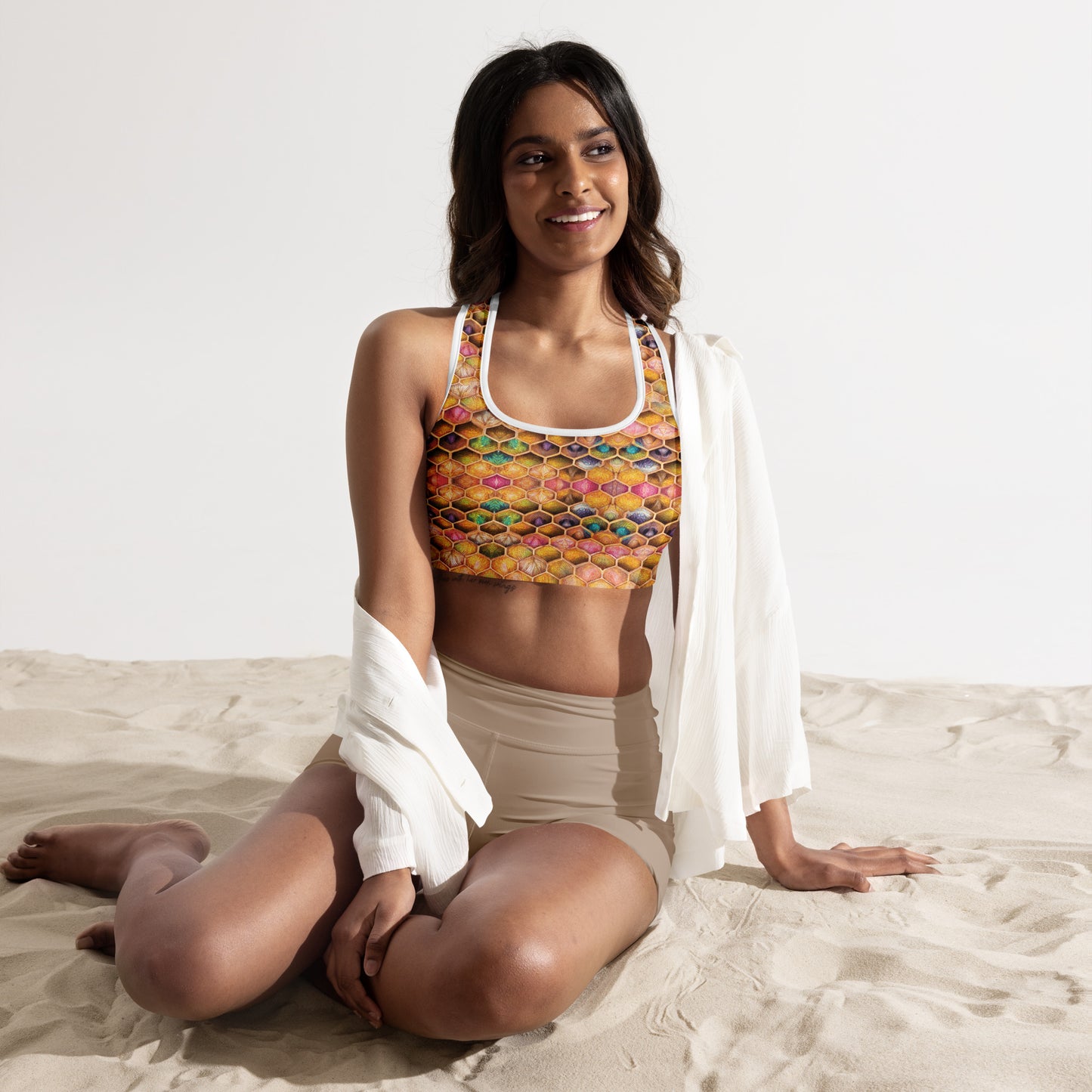 Rainbow Hive Radiance Padded Sports Bra