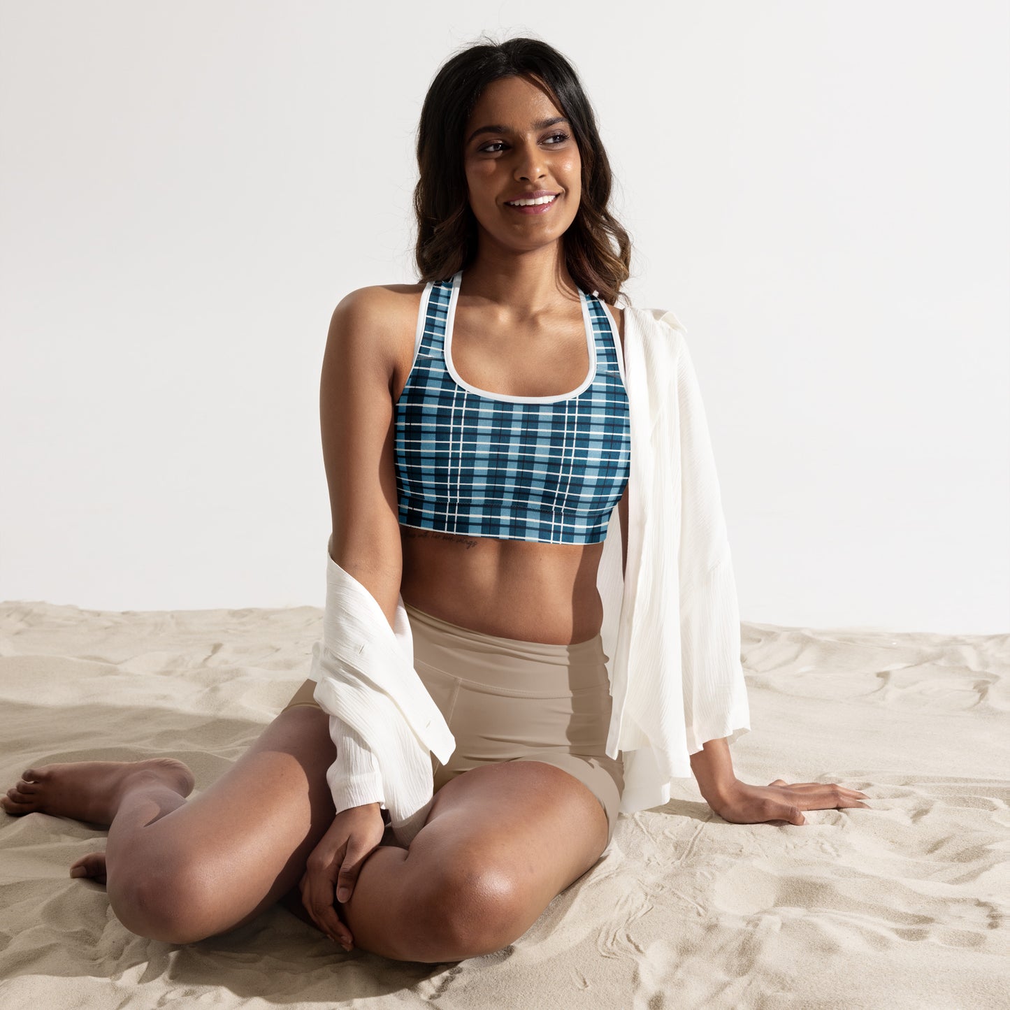 Scotsman’s Skyward Plaid Padded Sports Bra