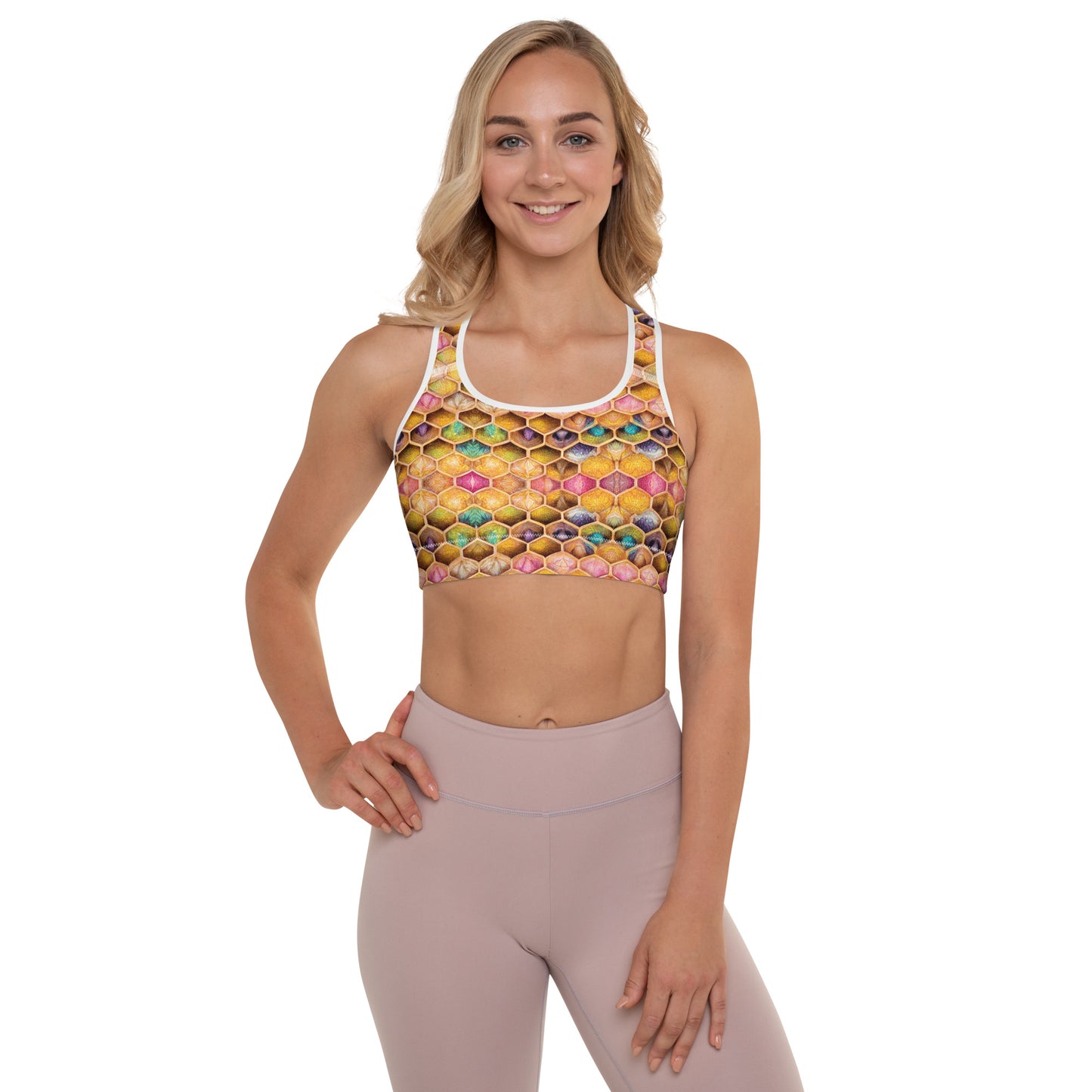 Rainbow Hive Radiance Padded Sports Bra