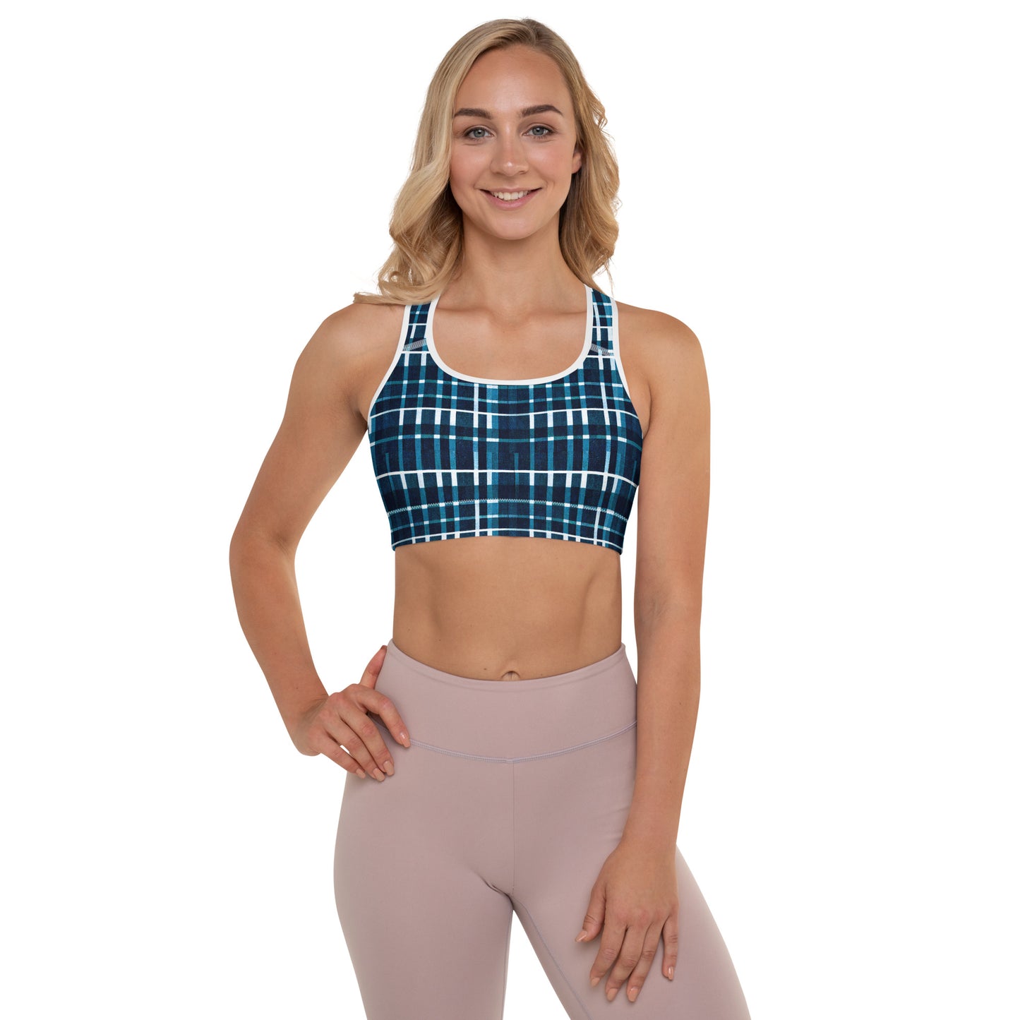 Royal Blue Scottish Heritage Padded Sports Bra