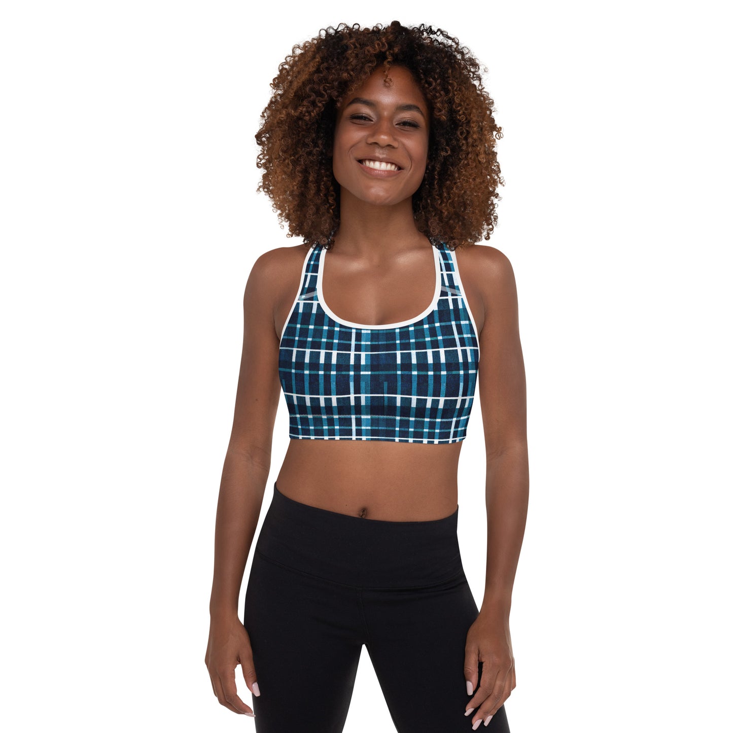 Royal Blue Scottish Heritage Padded Sports Bra