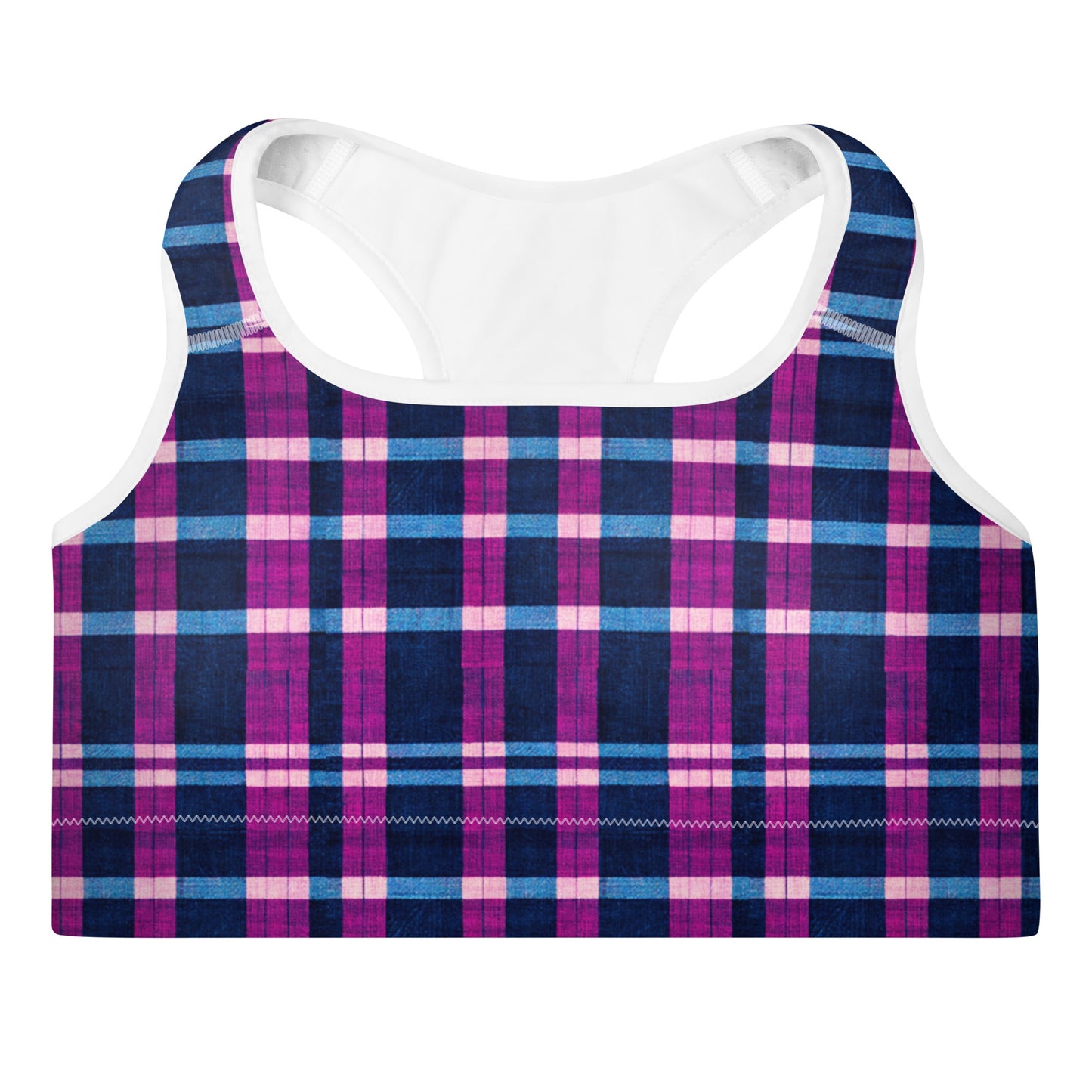 Royal Highlander Plaid Padded Sports Bra