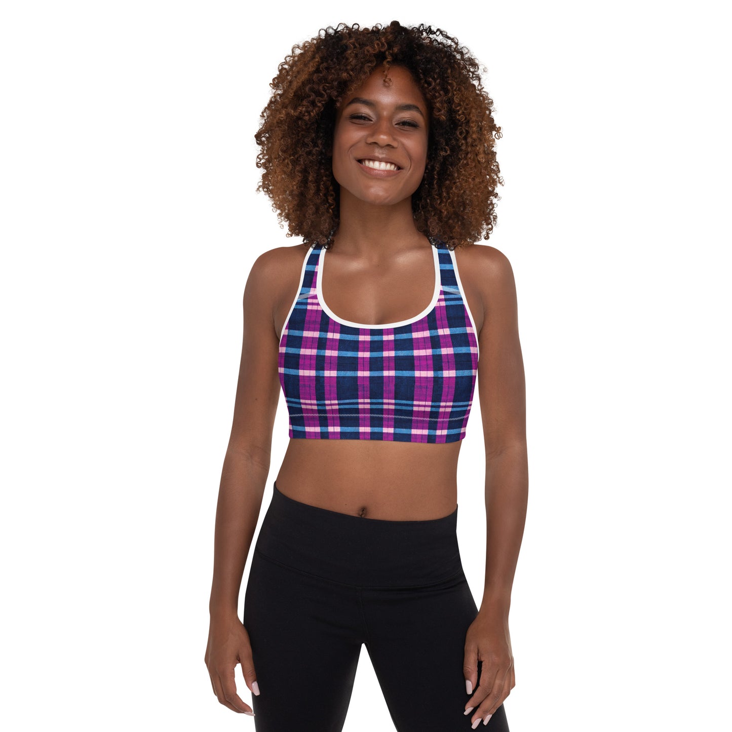 Royal Highlander Plaid Padded Sports Bra