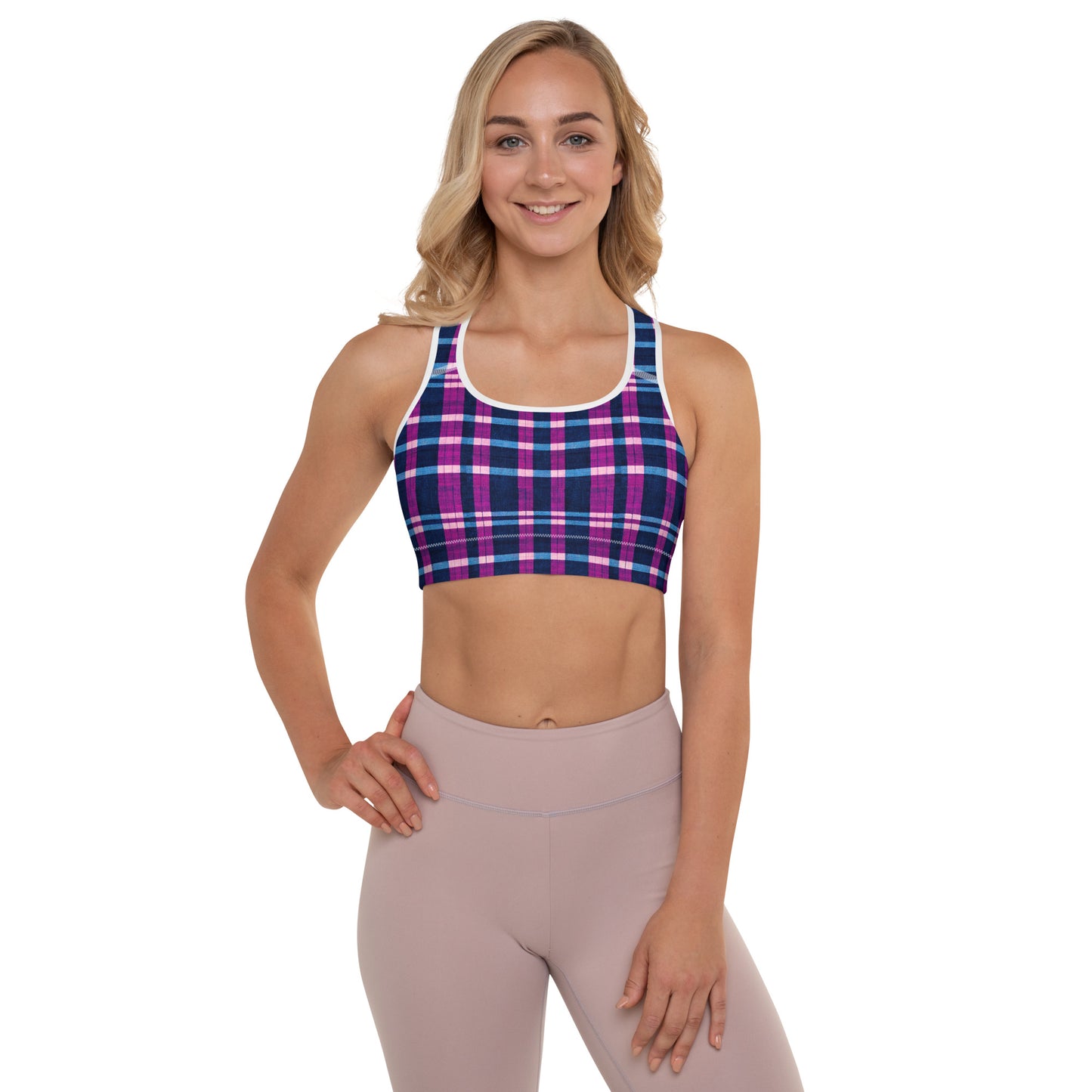 Royal Highlander Plaid Padded Sports Bra