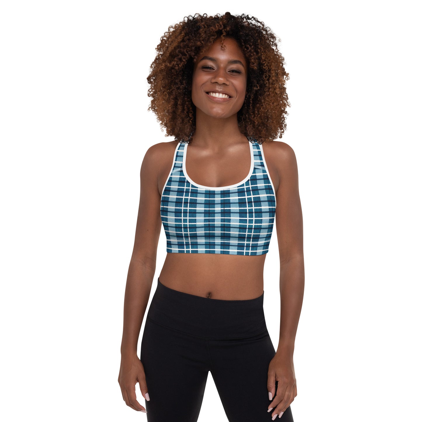 Scotsman’s Skyward Plaid Padded Sports Bra