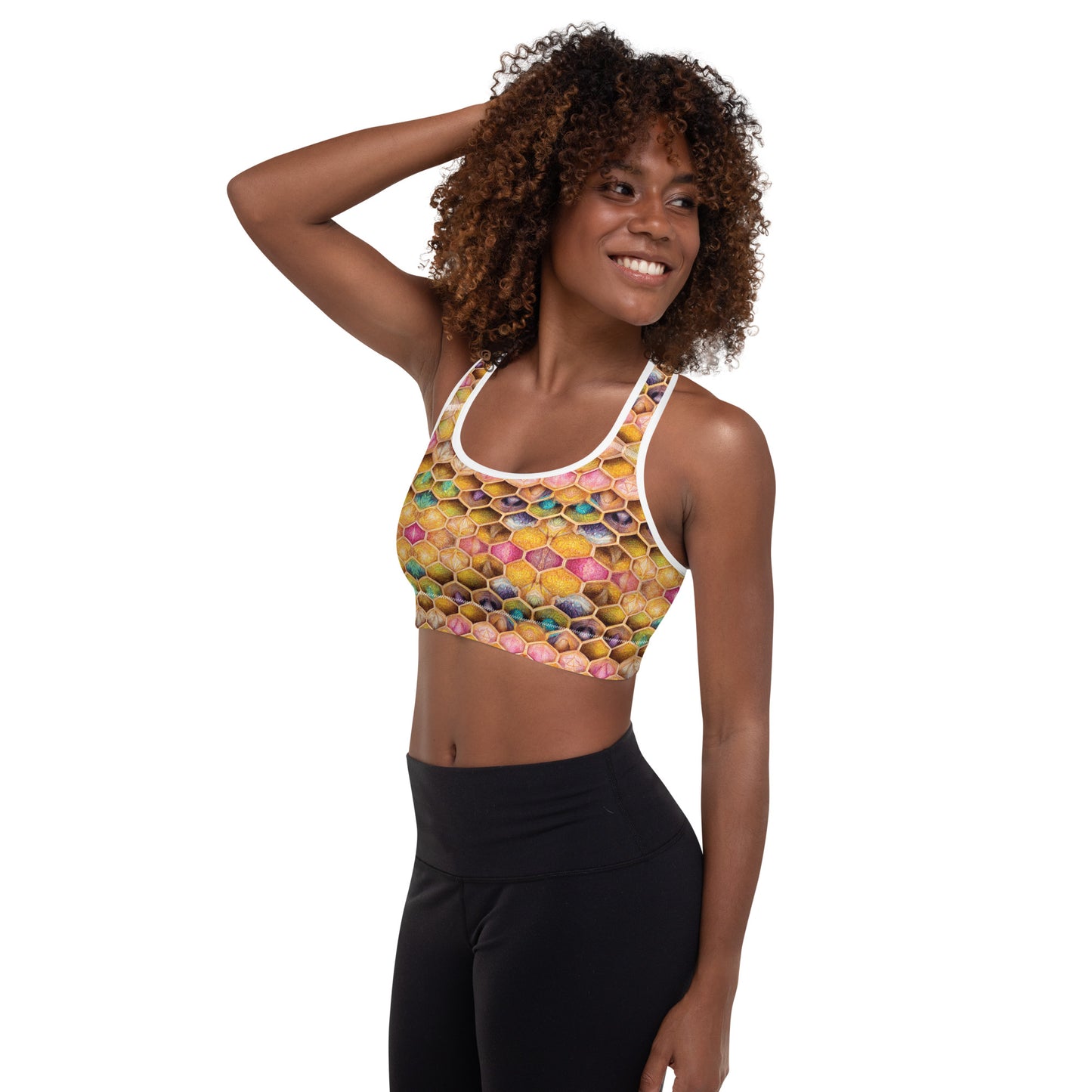 Rainbow Hive Radiance Padded Sports Bra