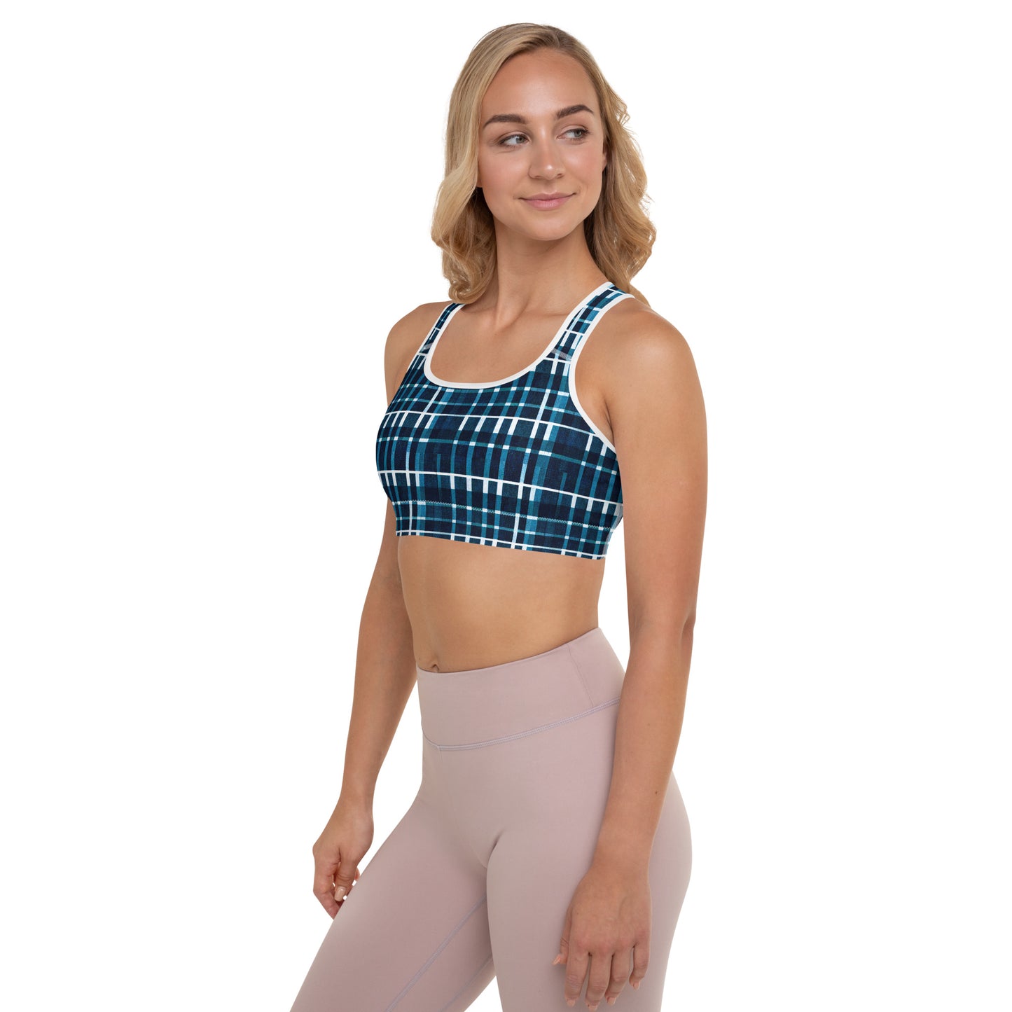 Royal Blue Scottish Heritage Padded Sports Bra