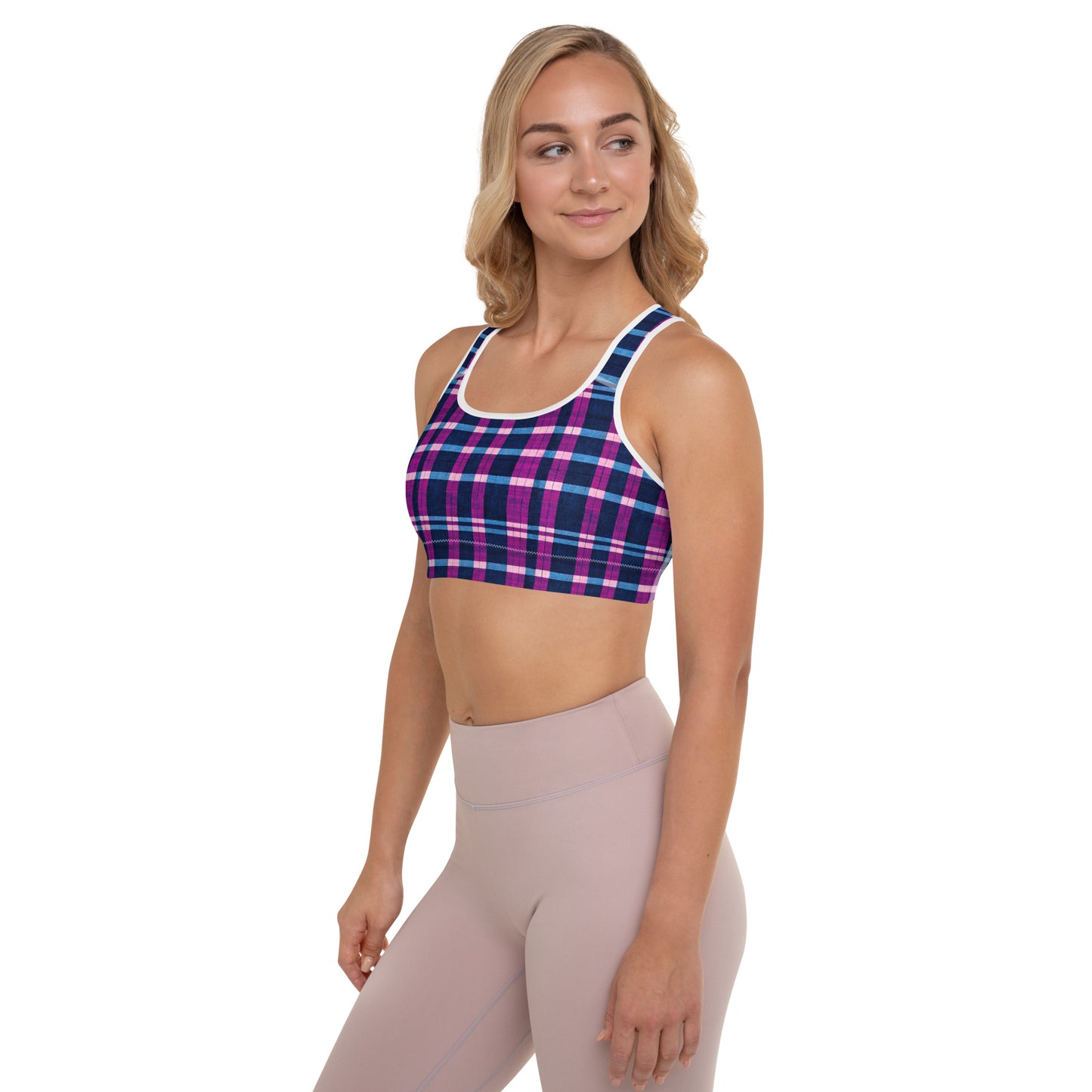 Royal Highlander Plaid Padded Sports Bra