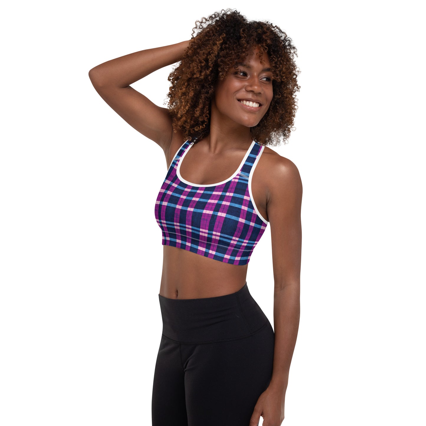 Royal Highlander Plaid Padded Sports Bra