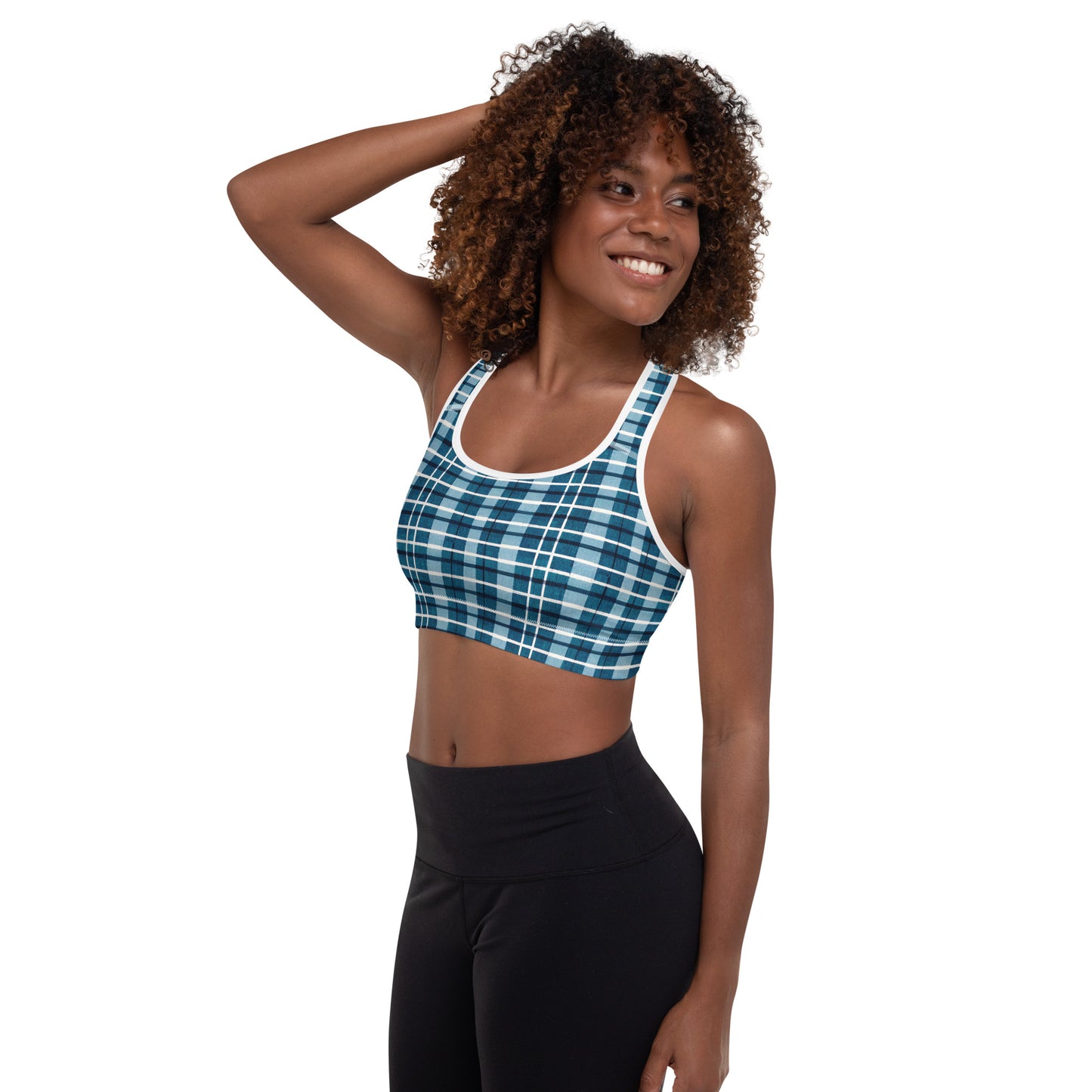 Scotsman’s Skyward Plaid Padded Sports Bra