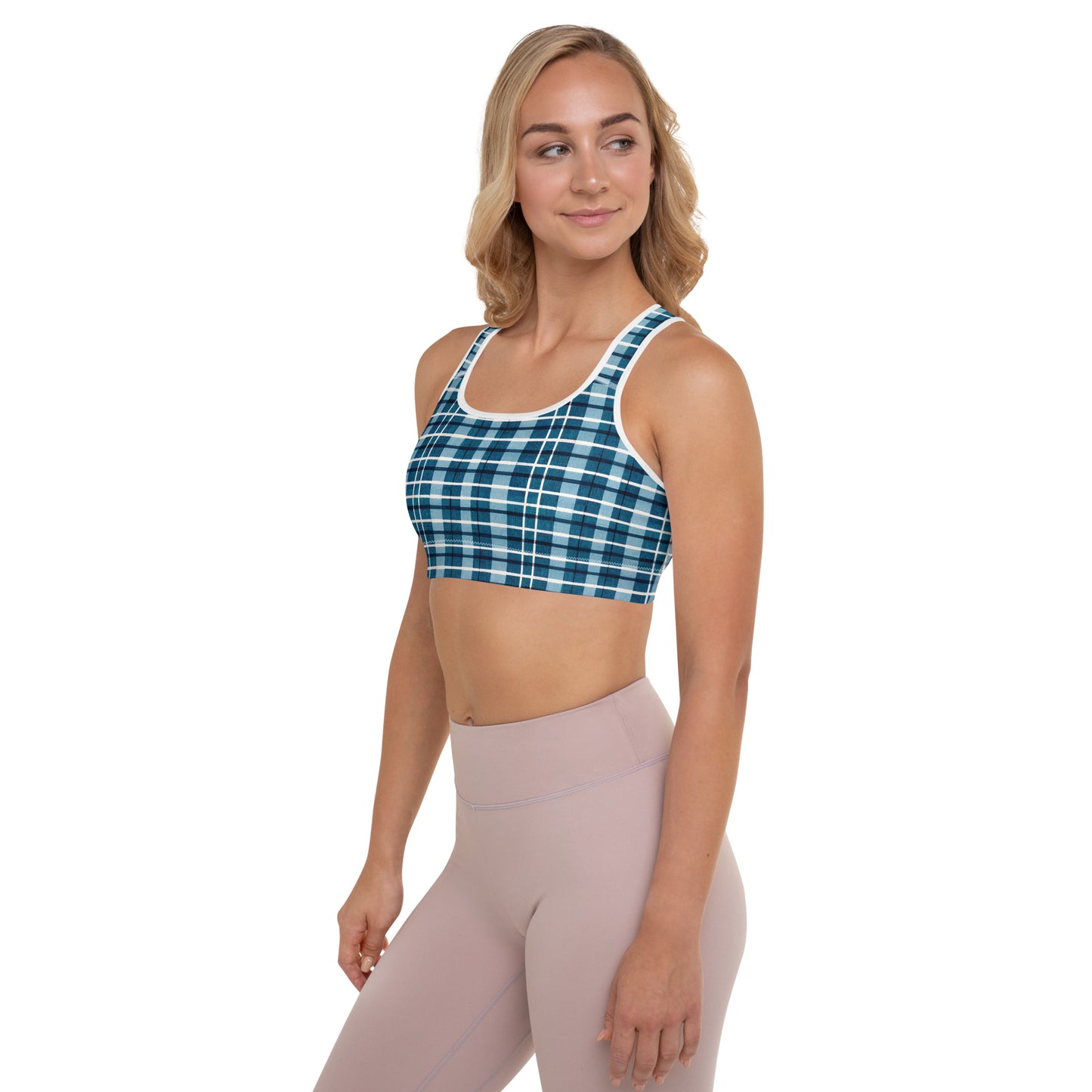 Scotsman’s Skyward Plaid Padded Sports Bra