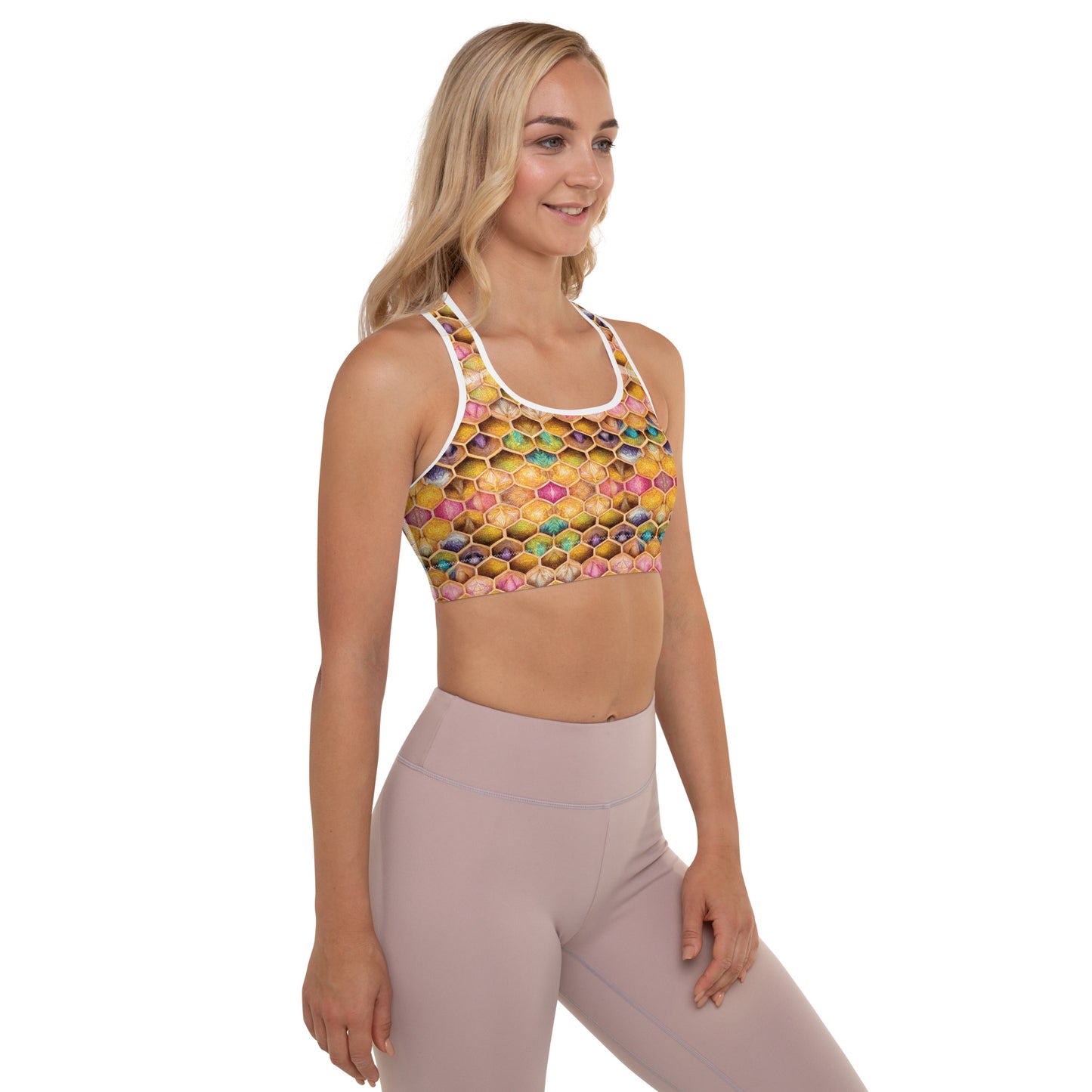 Rainbow Hive Radiance Padded Sports Bra