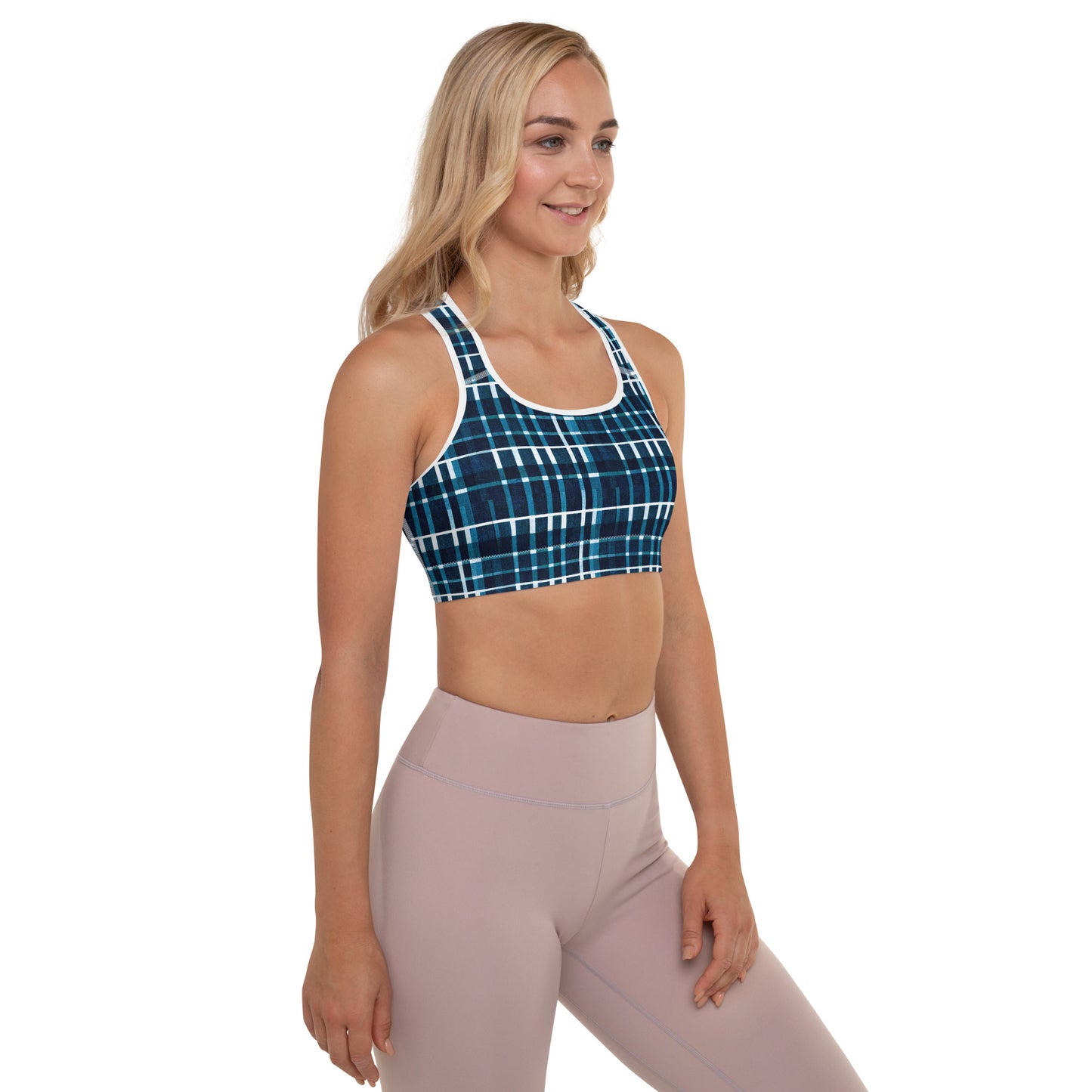 Royal Blue Scottish Heritage Padded Sports Bra