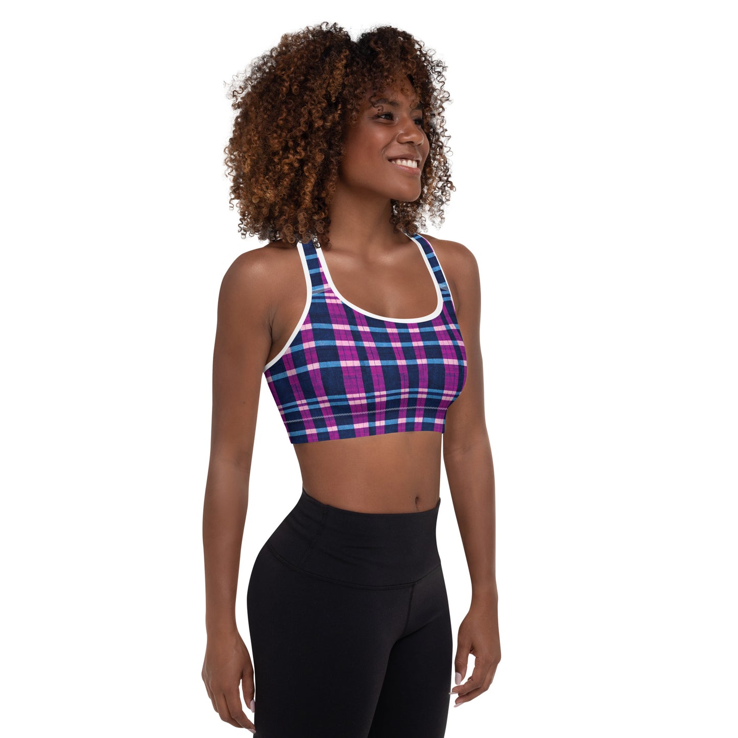 Royal Highlander Plaid Padded Sports Bra