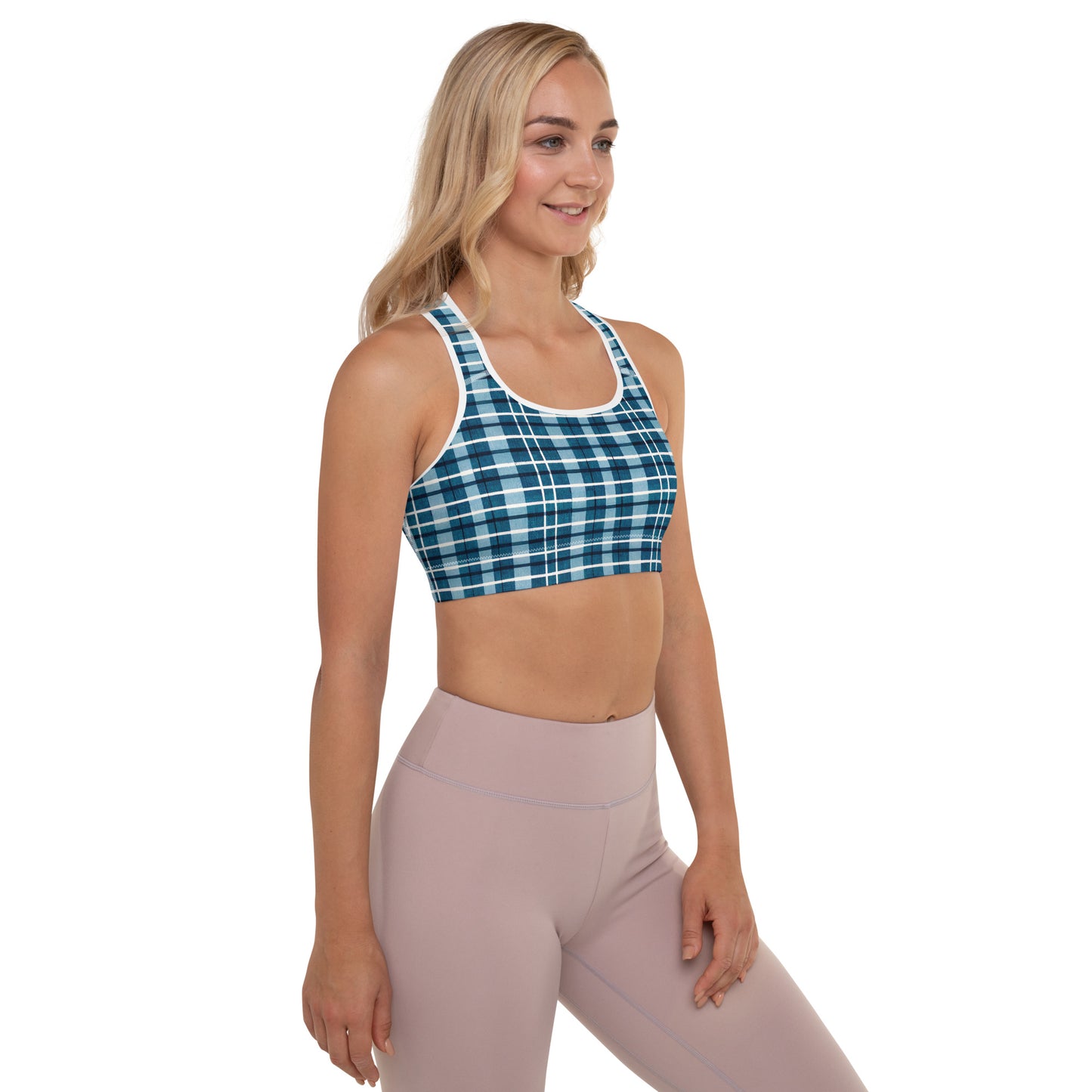 Scotsman’s Skyward Plaid Padded Sports Bra