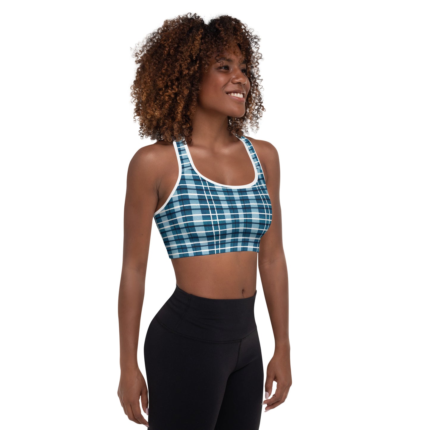 Scotsman’s Skyward Plaid Padded Sports Bra