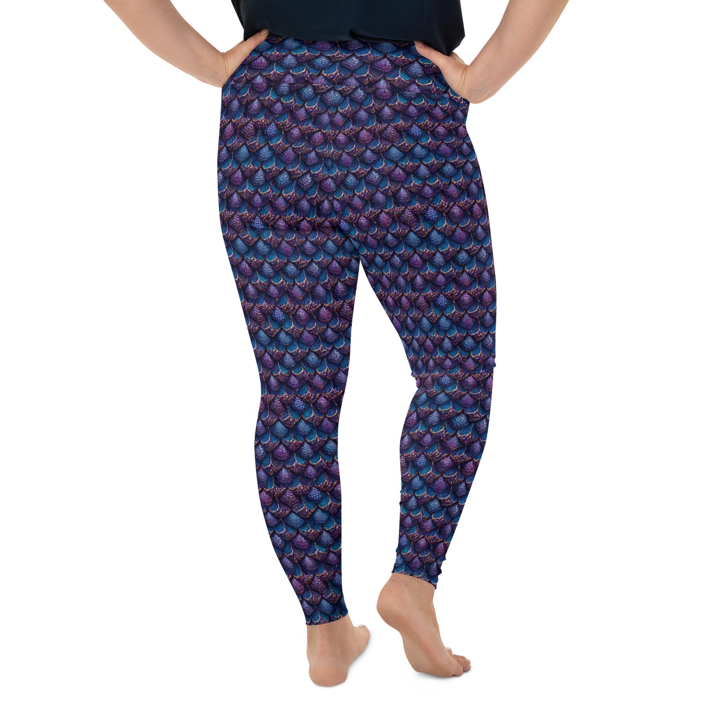 Luminosa, the Radiant Amethyst Drakon Plus Size Leggings