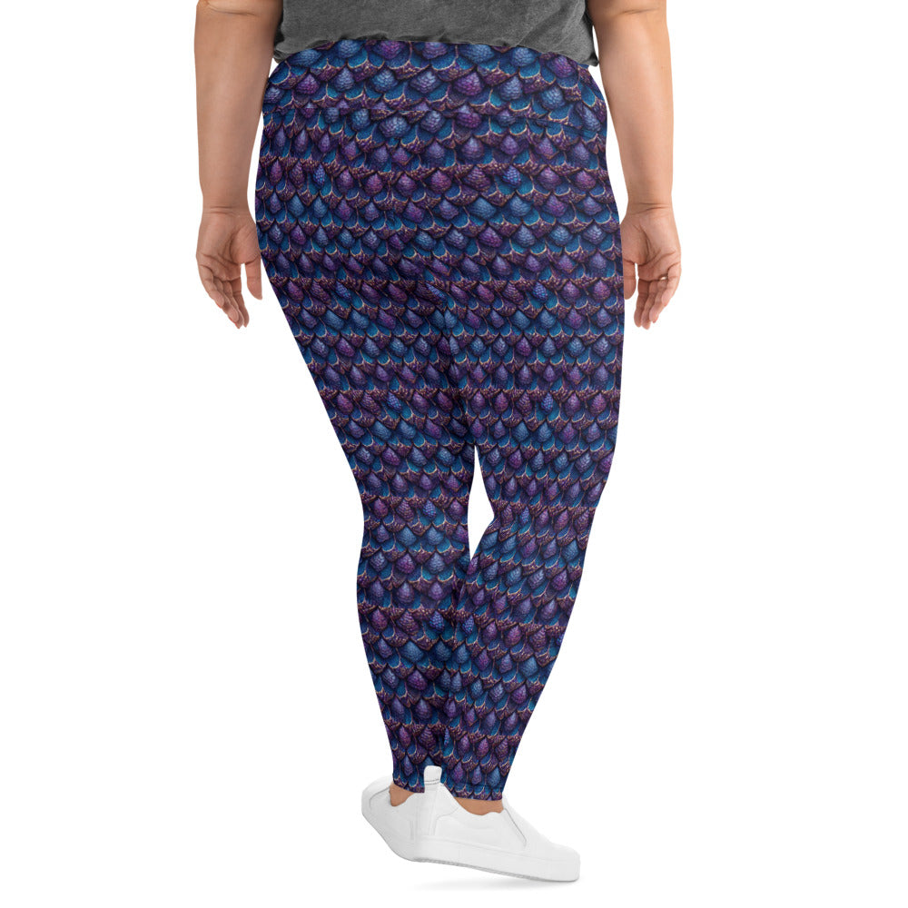 Luminosa, the Radiant Amethyst Drakon Plus Size Leggings