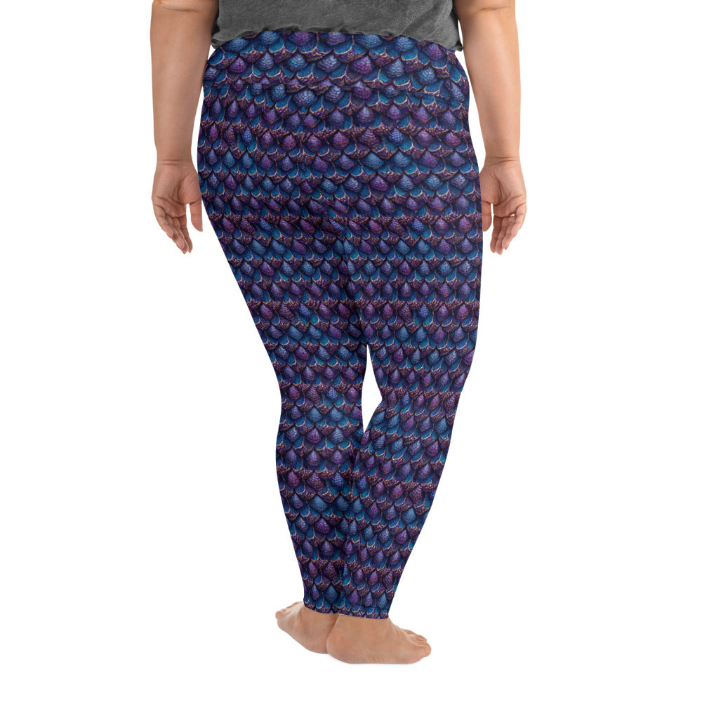 Luminosa, the Radiant Amethyst Drakon Plus Size Leggings