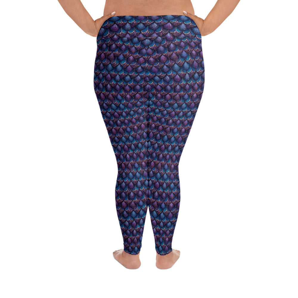 Luminosa, the Radiant Amethyst Drakon Plus Size Leggings