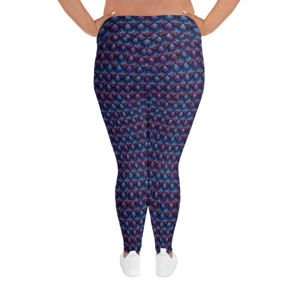 Luminosa, the Radiant Amethyst Drakon Plus Size Leggings