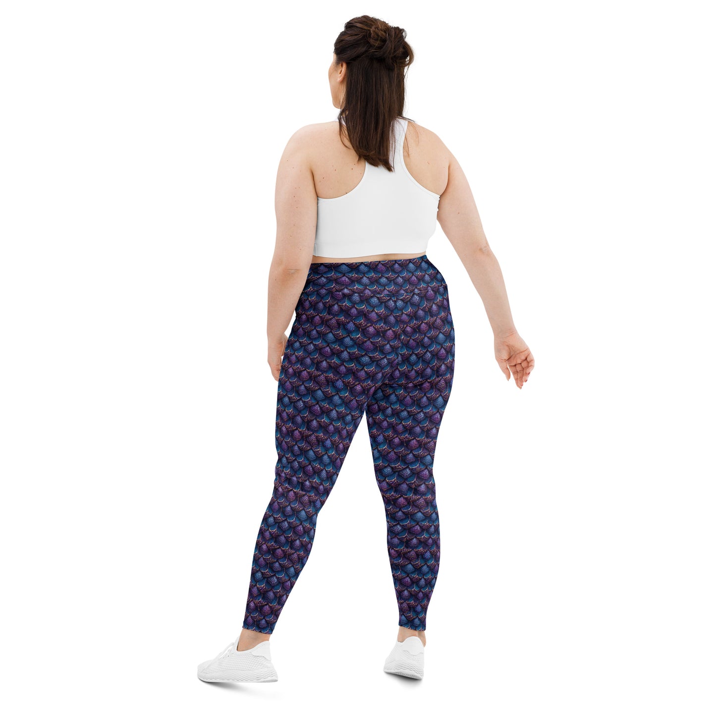 Luminosa, the Radiant Amethyst Drakon Plus Size Leggings