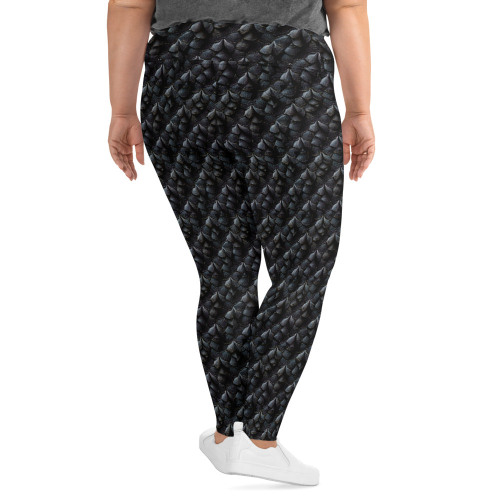 Onyxxor, the Cliff Sentinel Dragon Plus Size Leggings