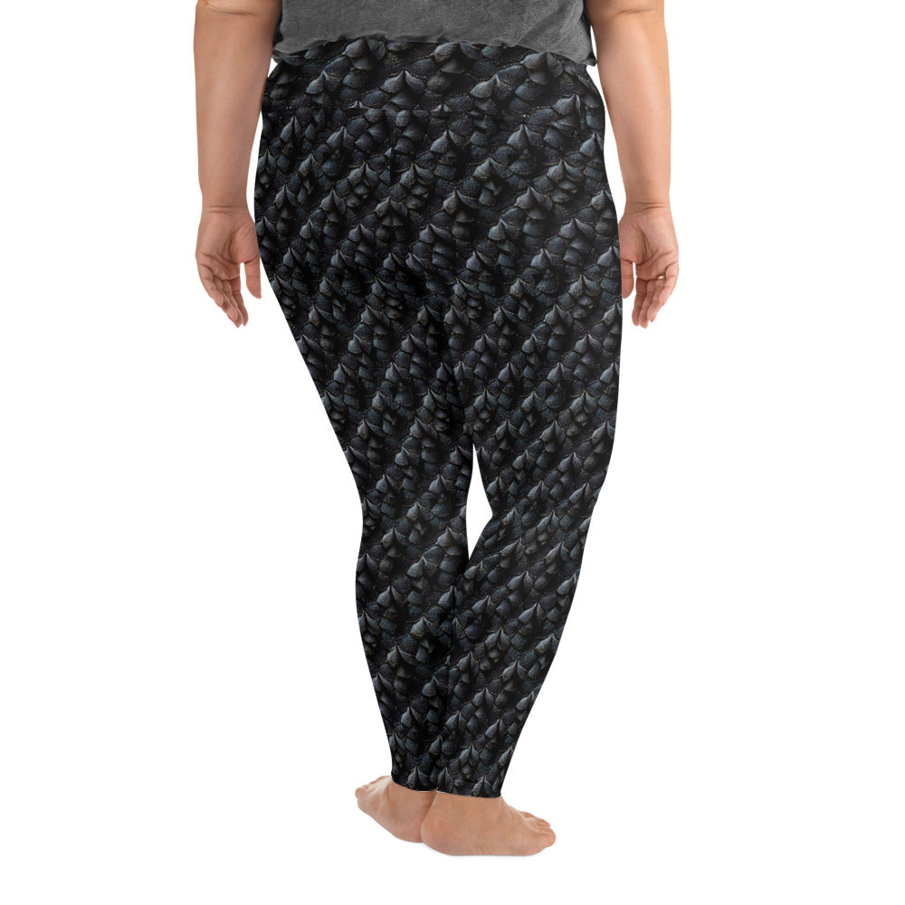 Onyxxor, the Cliff Sentinel Dragon Plus Size Leggings