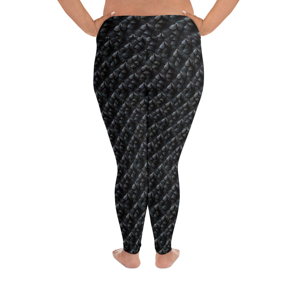 Onyxxor, the Cliff Sentinel Dragon Plus Size Leggings