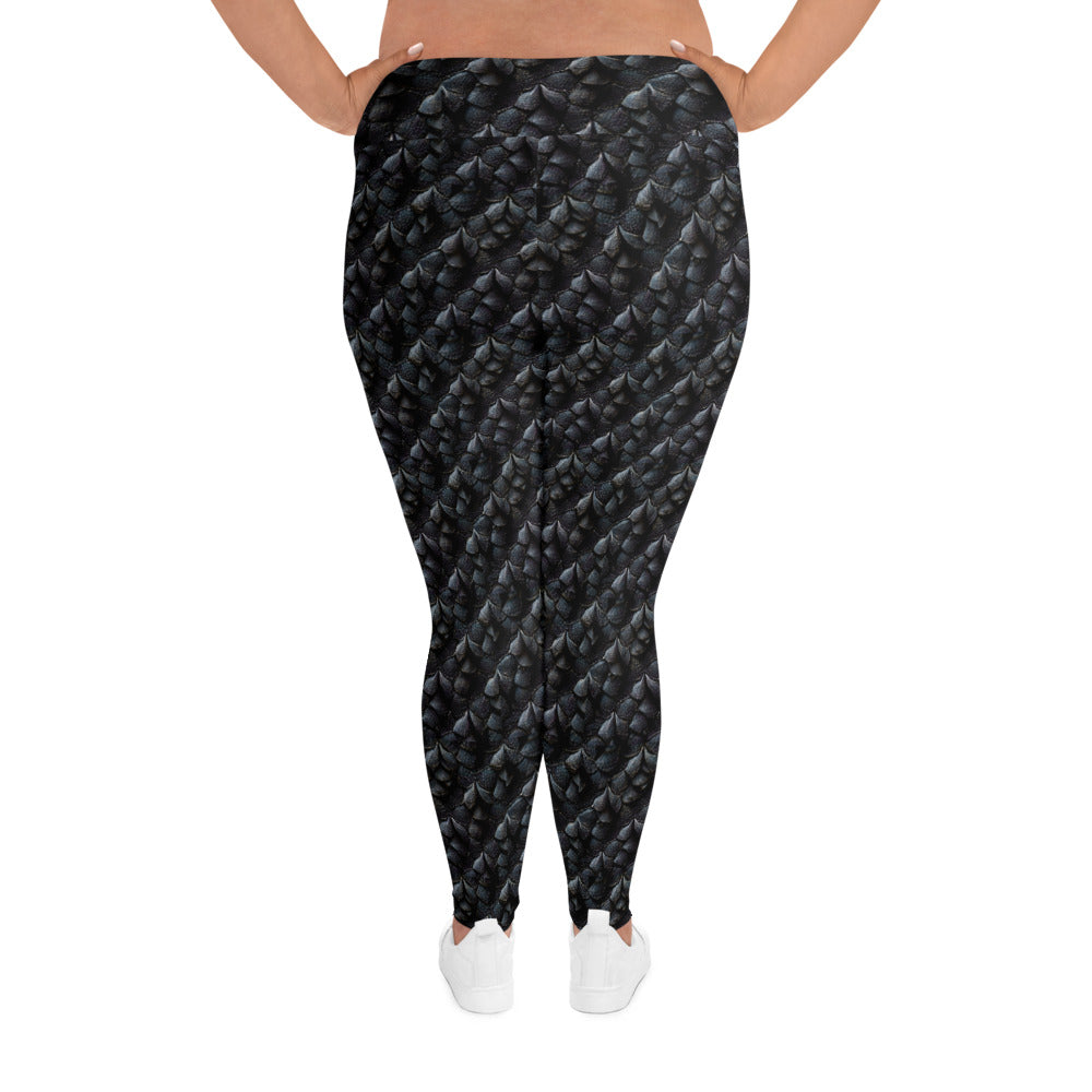 Onyxxor, the Cliff Sentinel Dragon Plus Size Leggings