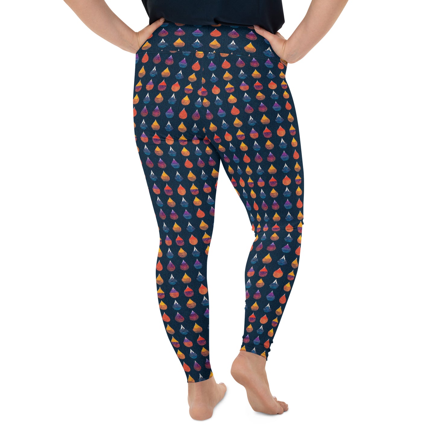 Prismatic Precipitation Plus Size Leggings