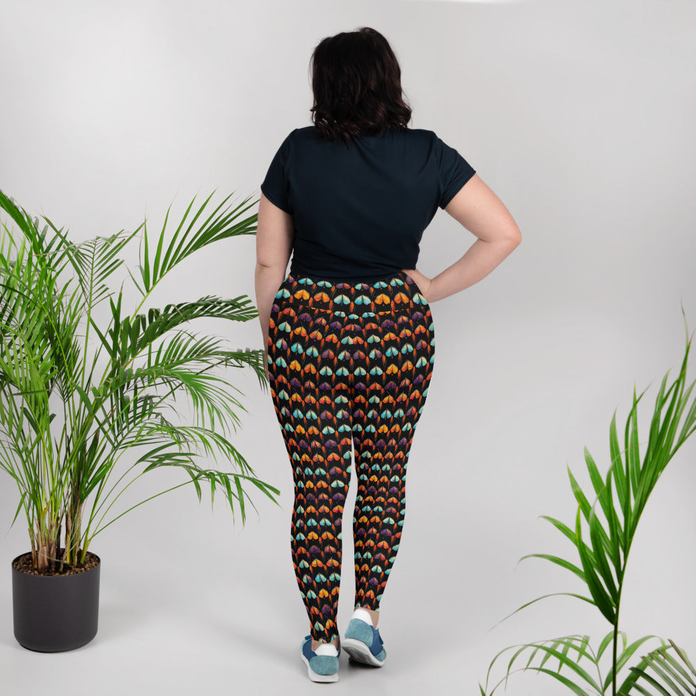 Quilted Wings Plus Size Leggings