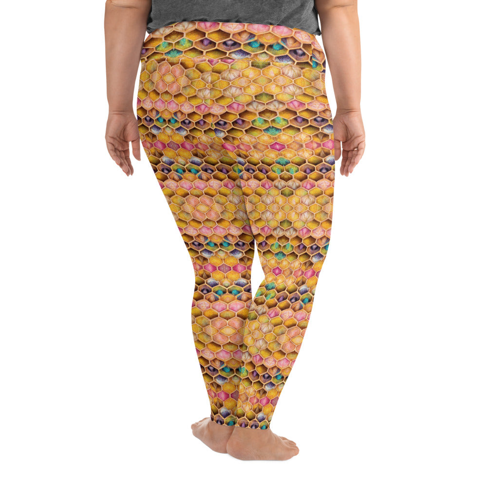 Rainbow Hive Radiance Plus Size Leggings