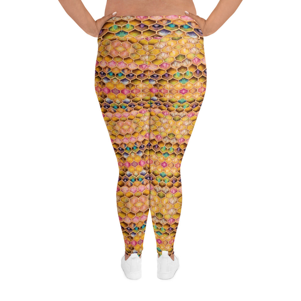 Rainbow Hive Radiance Plus Size Leggings