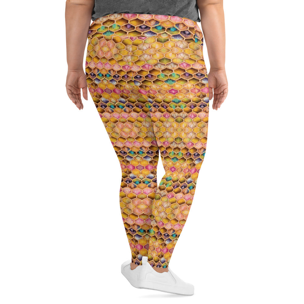 Rainbow Hive Radiance Plus Size Leggings