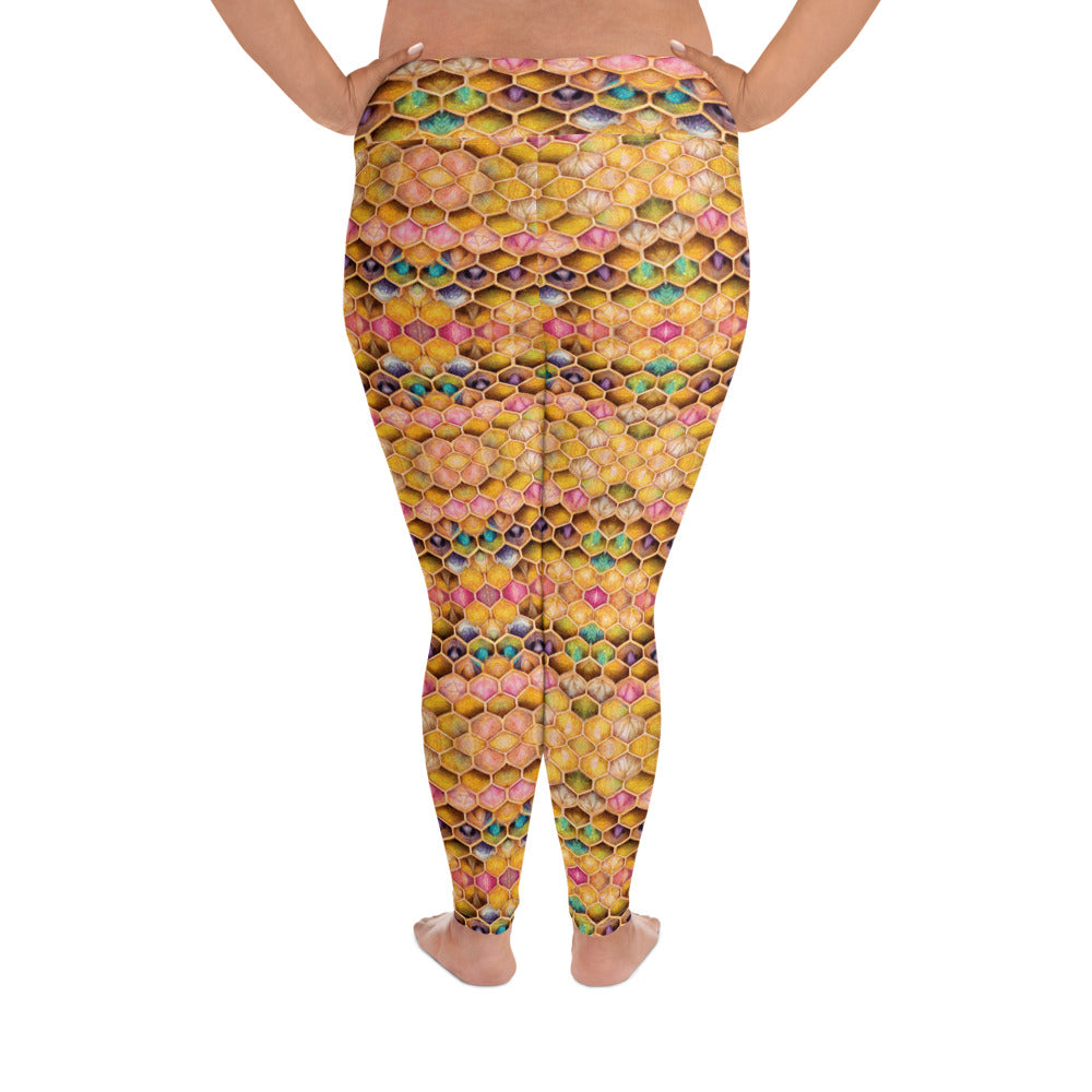 Rainbow Hive Radiance Plus Size Leggings