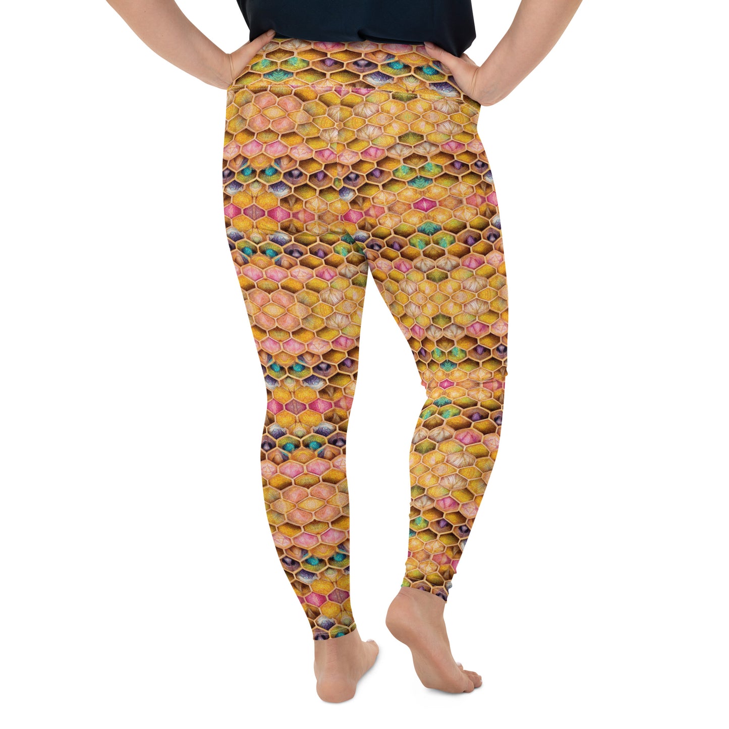 Rainbow Hive Radiance Plus Size Leggings